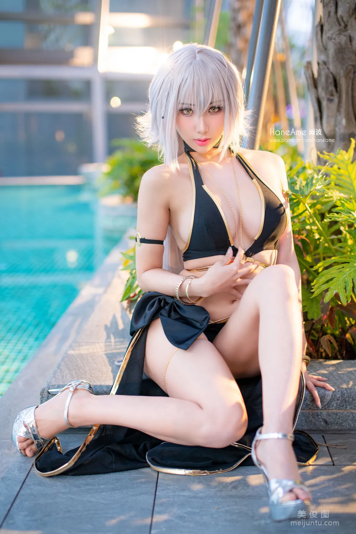 [Cosplay Collection] Yubo HaneAme - Black Jeanne Swimsuit photo 11