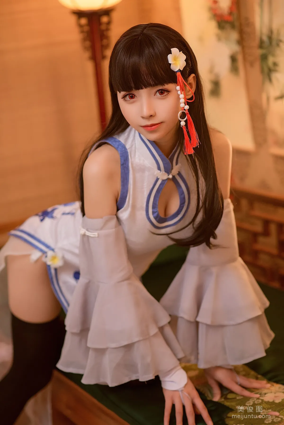 [COS] Dada Juanjuan Xiaojuan - Black Stockings Qipao photo 7
