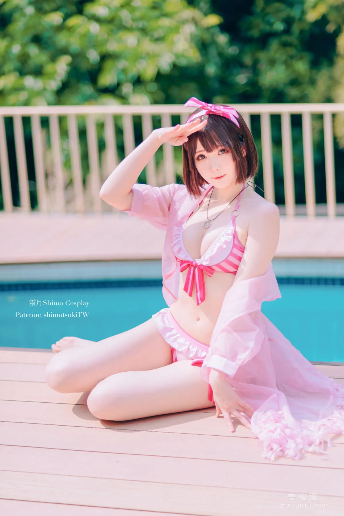 [Cos Bonus] Shuangyue shimo - Megumi Kato Swimsuit photo 2