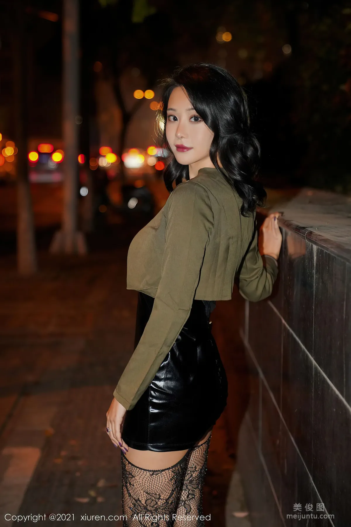 [XiuRen] No.3785 Lan Xia Akasha - The Unique Charm of Leather Skirt photo 1