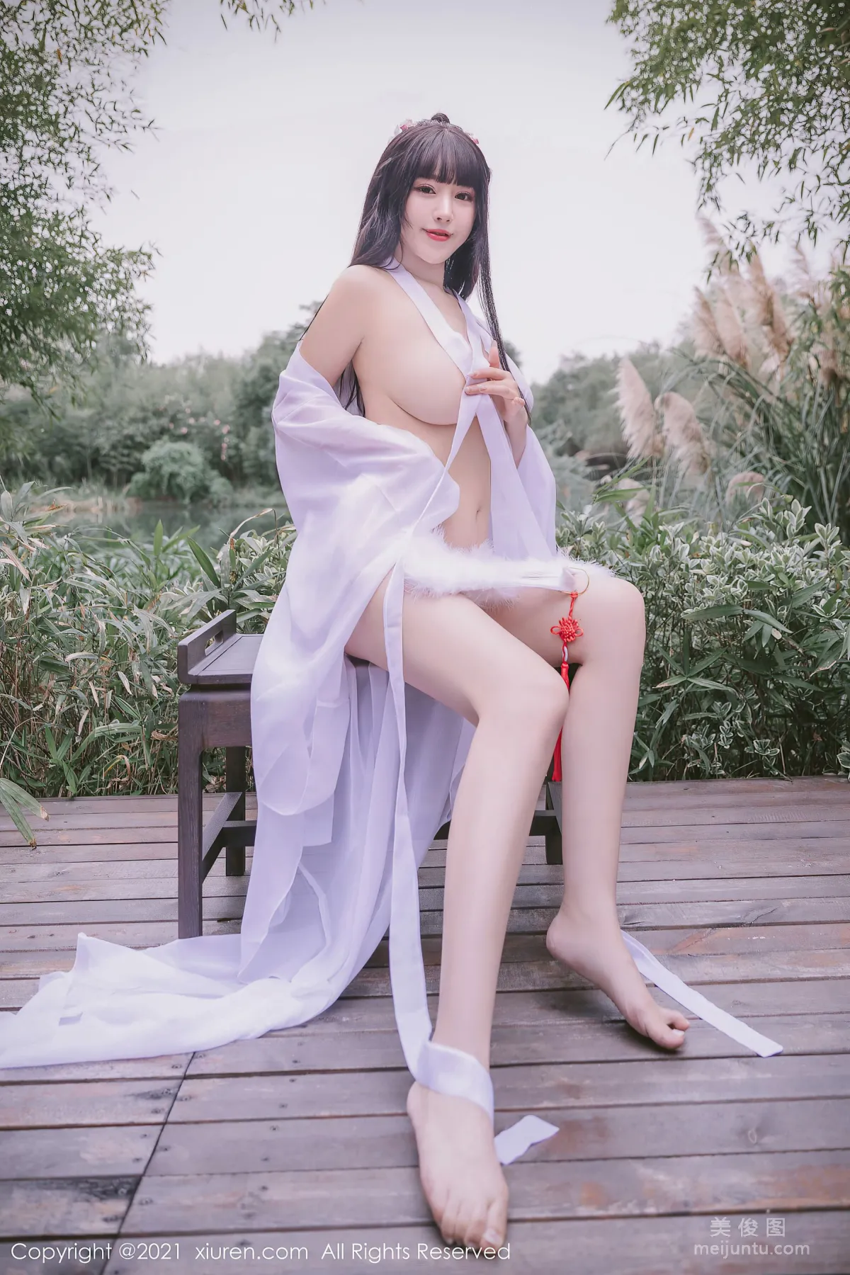[XiuRen] No.3749 Zhu Ke'er Flower, Pure and Charming Sheer Ancient Style Outdoor Shoot Series photo 51