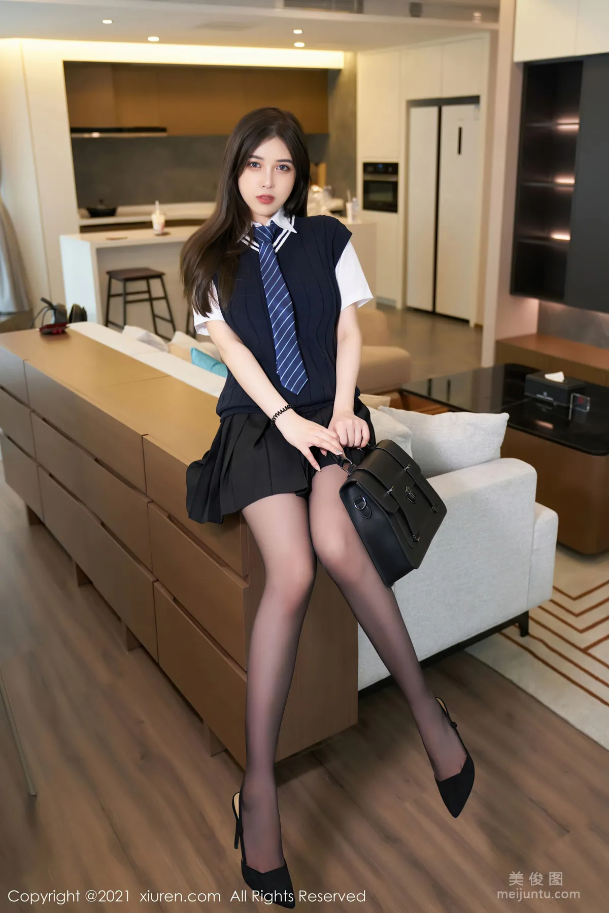[XiuRen] No.3791 Han Jingan - Pure Style Academy Uniform Series photo 26