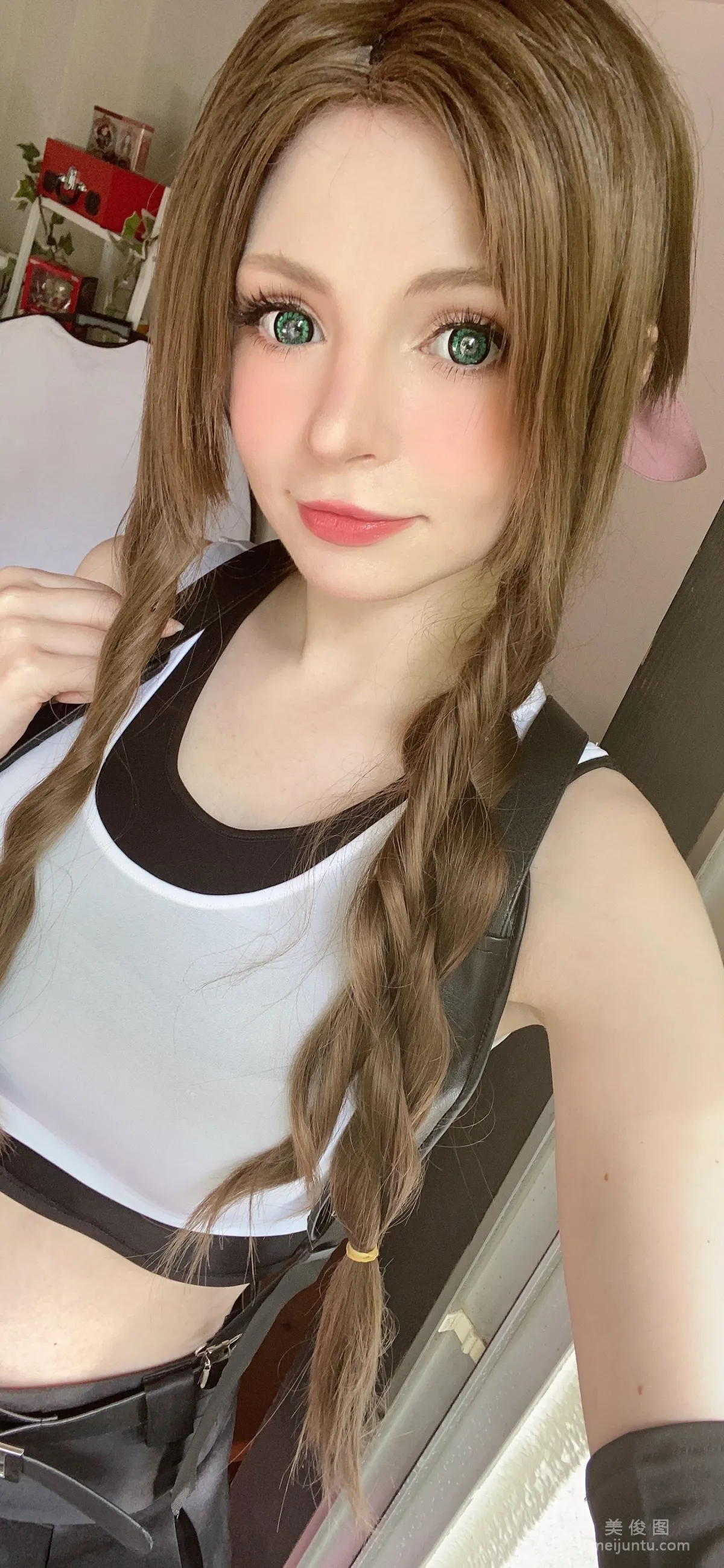 [Web Idols Coser] Peach milky, Aerith Tifa Swap photo 17