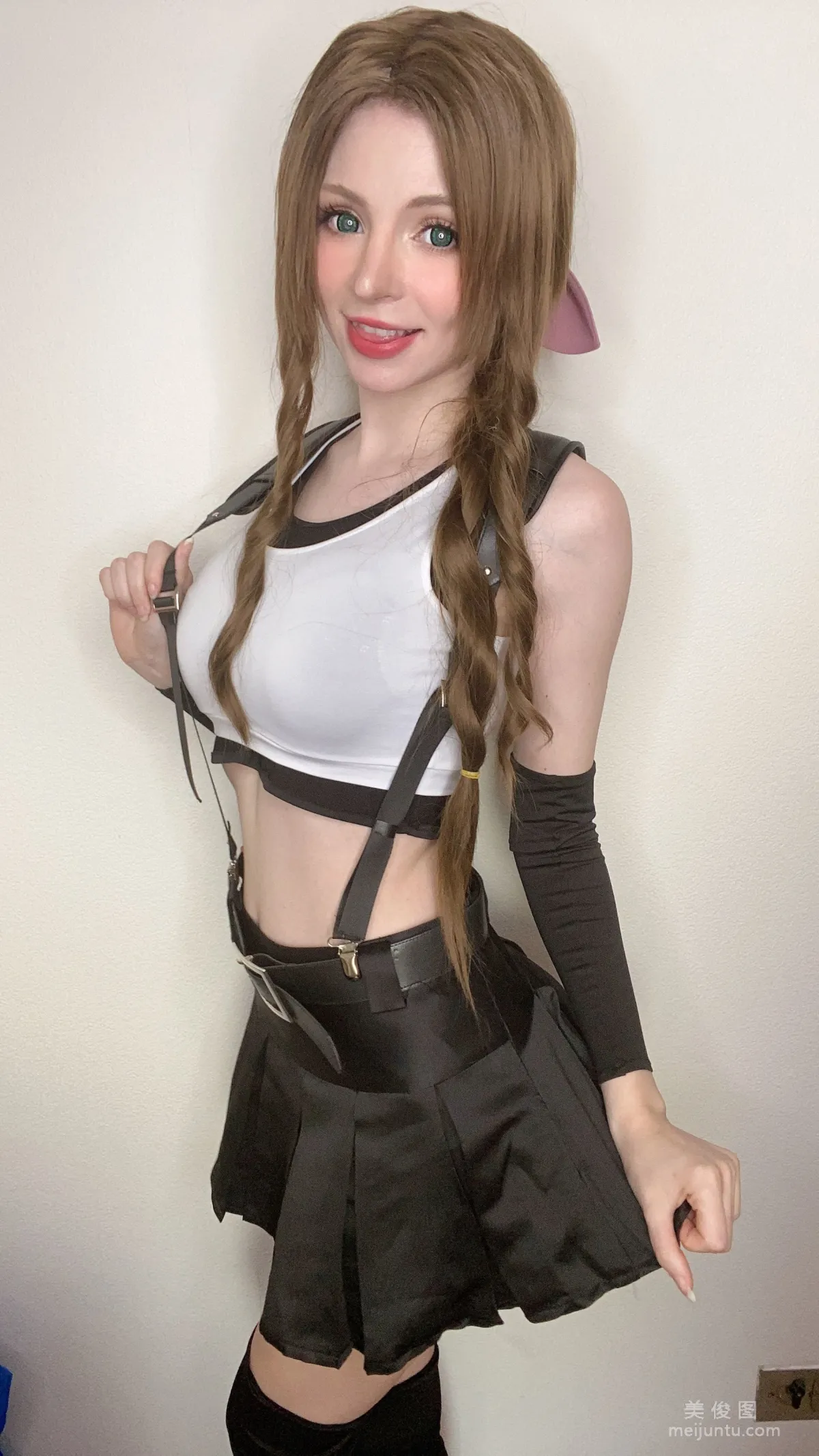 [Web Idols Coser] Peach milky, Aerith Tifa Swap photo 65
