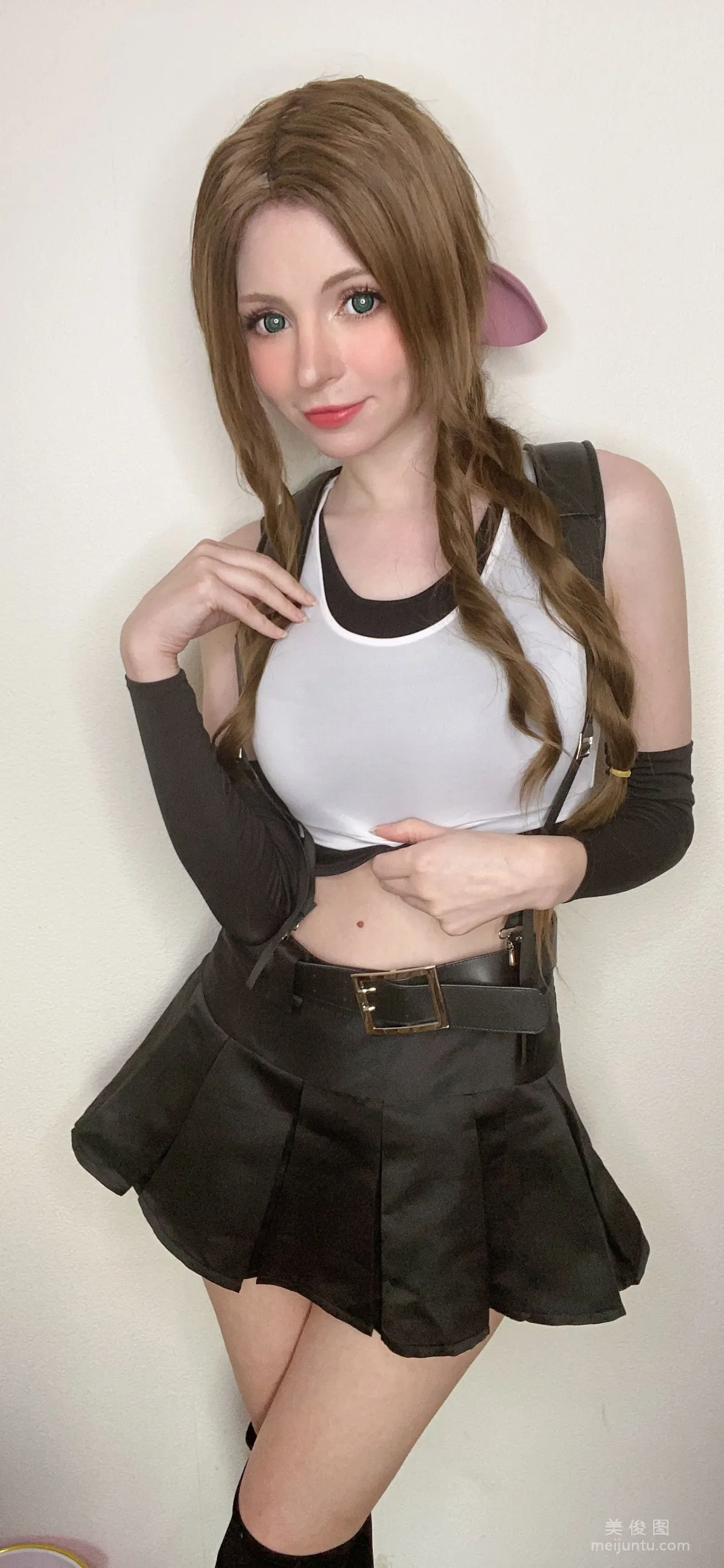 [Web Idols Coser] Peach milky, Aerith Tifa Swap photo 24
