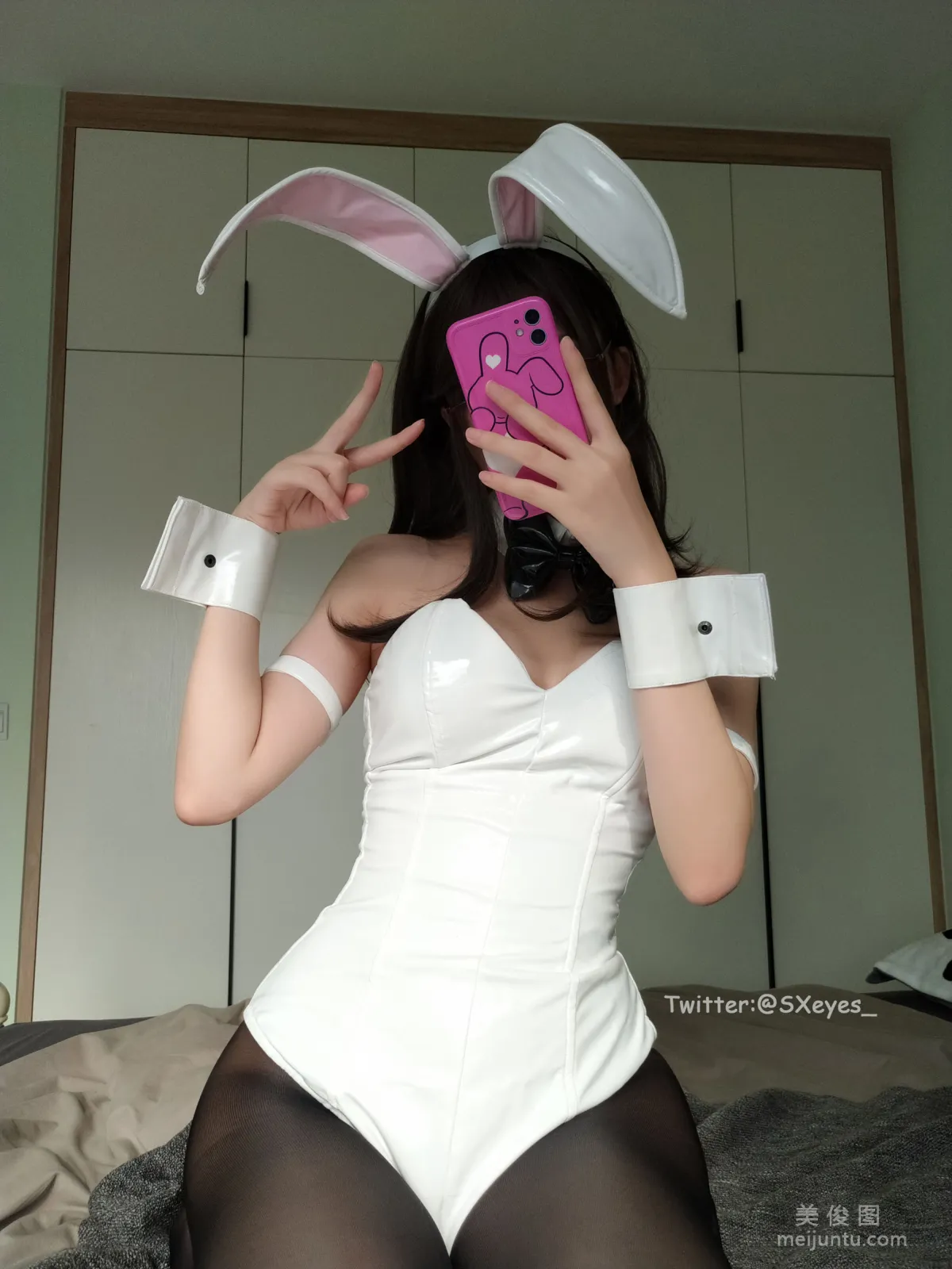 [Web Idols COSER] Yanjiang Damo Wang w - Black Stockings Bunny Girl photo 9