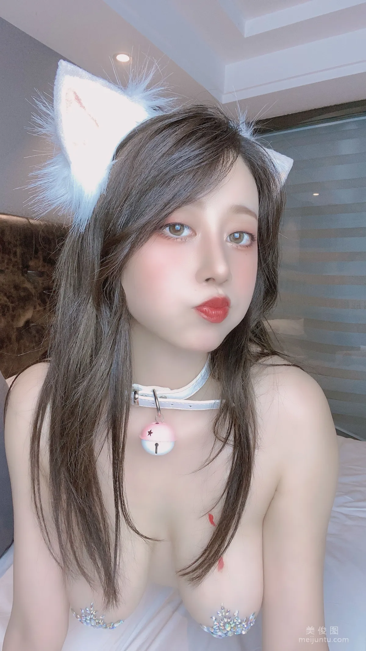 [Web Idols] Cute Girl Nai Xijiang Nice - Lace White Fox photo 12