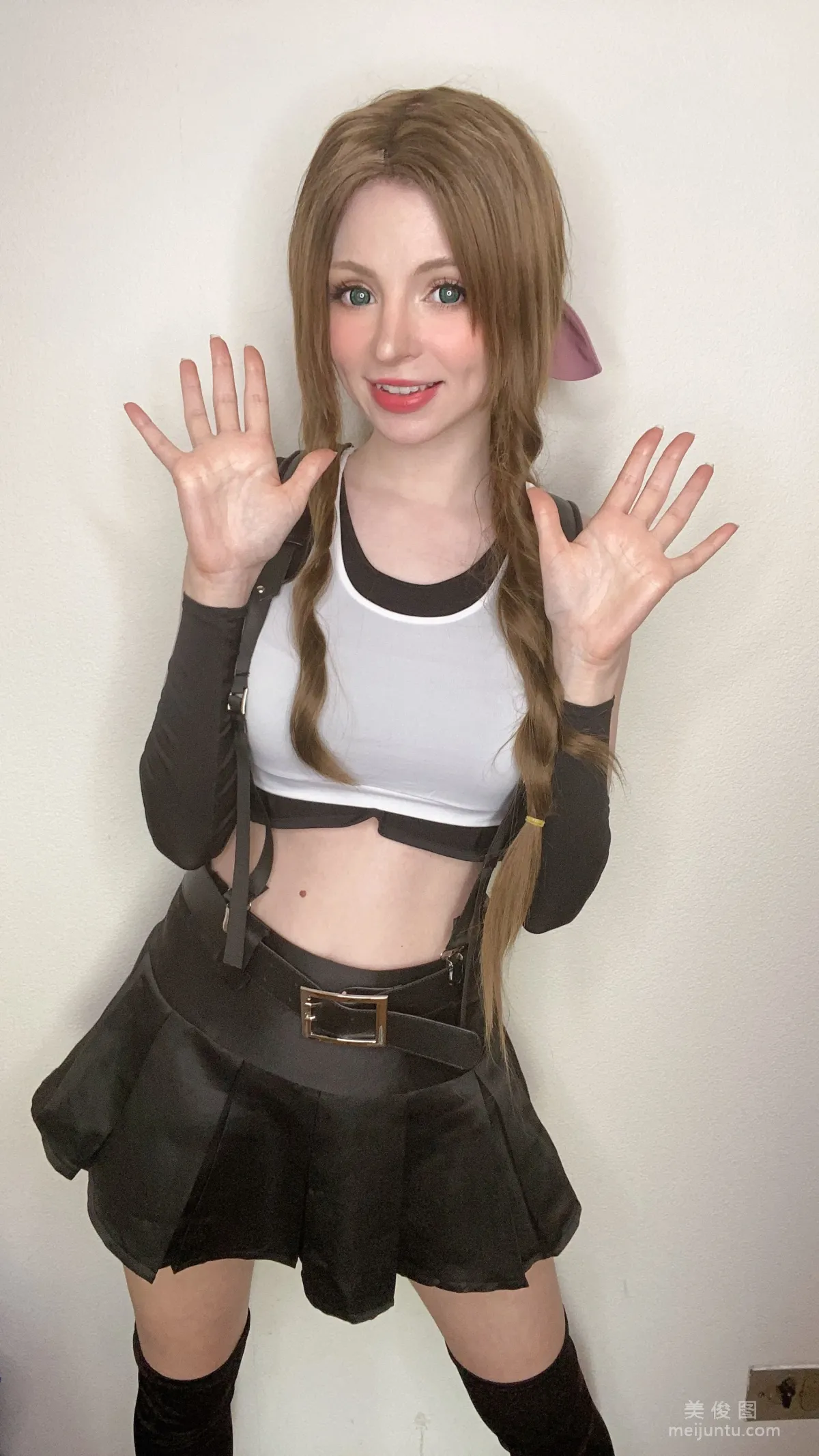 [Web Idols Coser] Peach milky, Aerith Tifa Swap photo 52