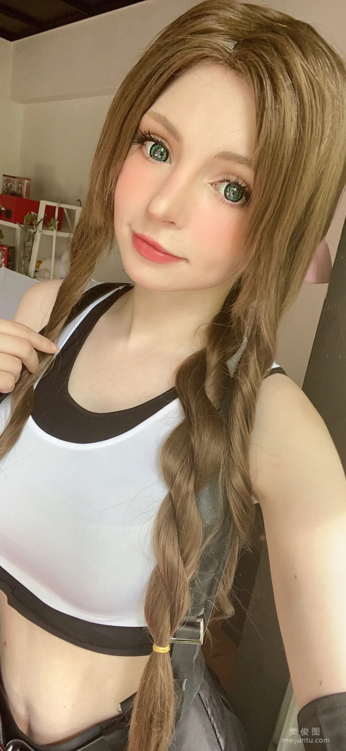 [Web Idols Coser] Peach milky, Aerith Tifa Swap photo 20