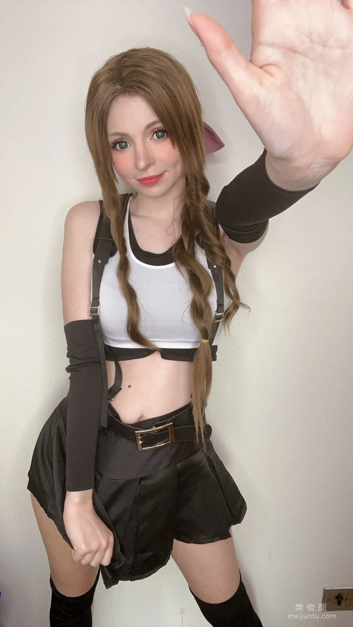 [Web Idols Coser] Peach milky, Aerith Tifa Swap photo 54