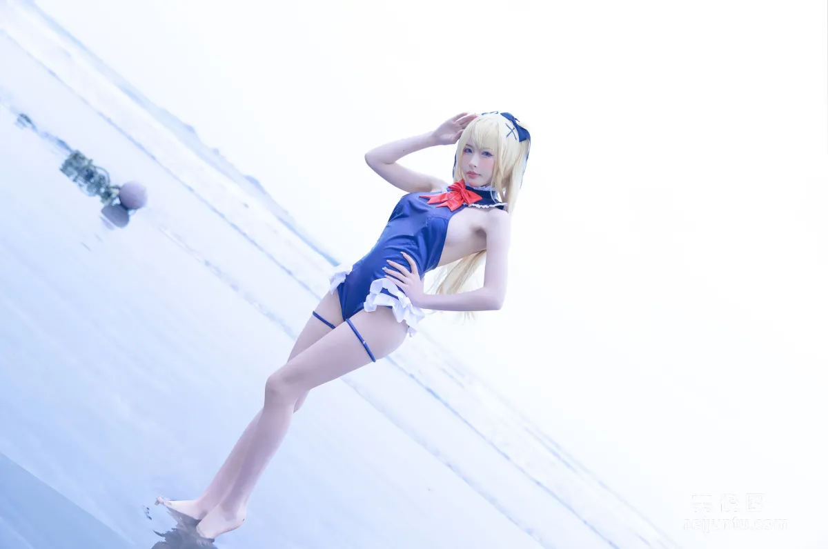 [Web Idols] Beauty Qingshui Younai - Marie Rose Blue Swimsuit photo 6