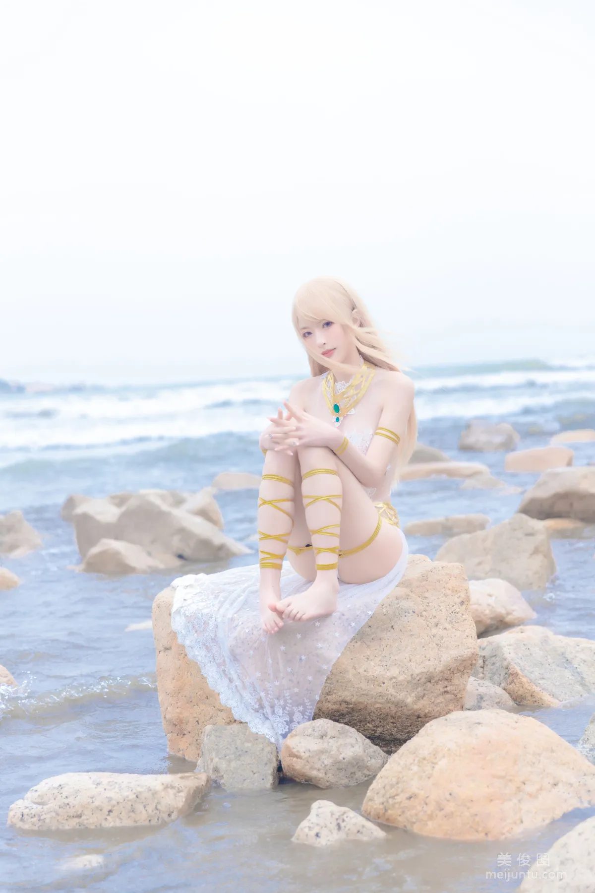 [Web Idols] Beauty Qingshui Younai - Marie Rose White Swimsuit photo 15