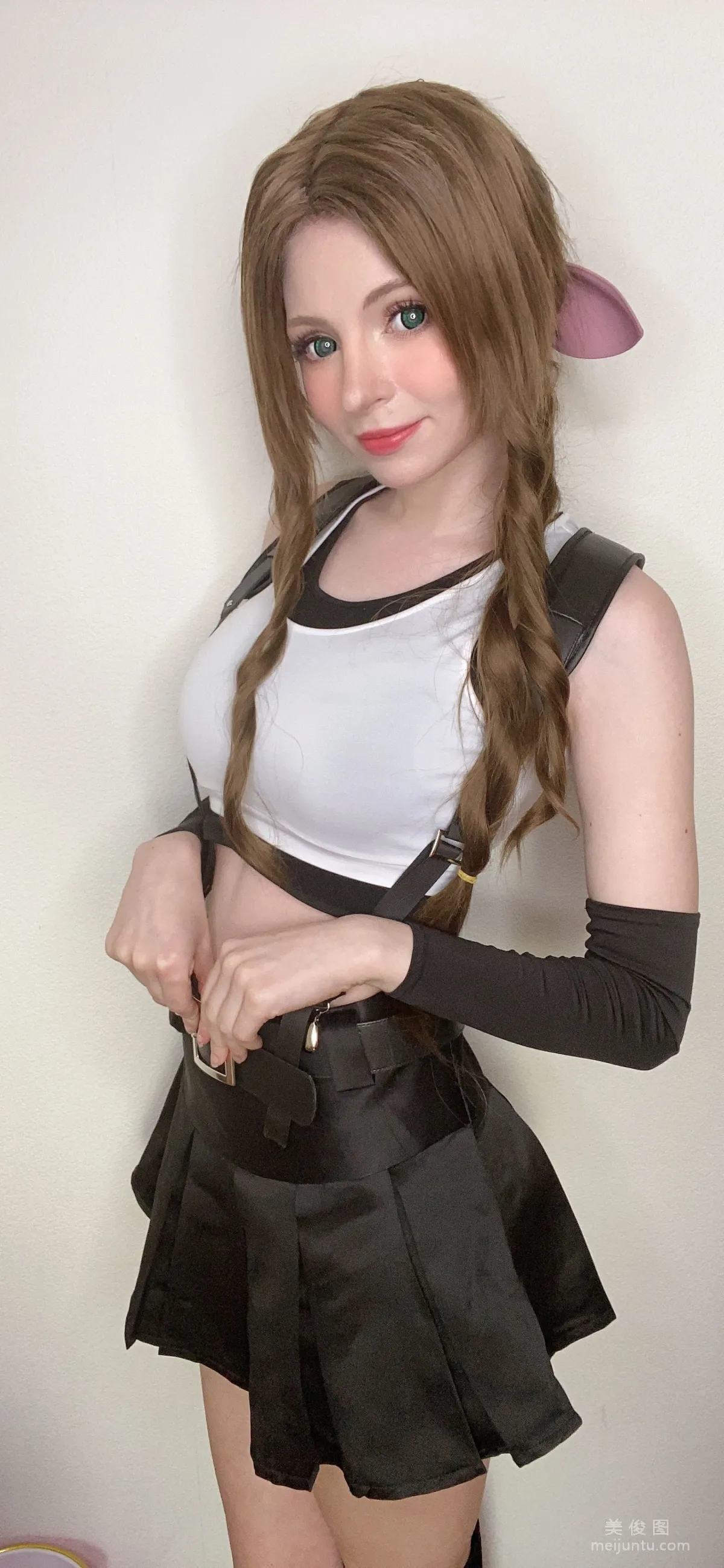 [Web Idols Coser] Peach milky, Aerith Tifa Swap photo 26