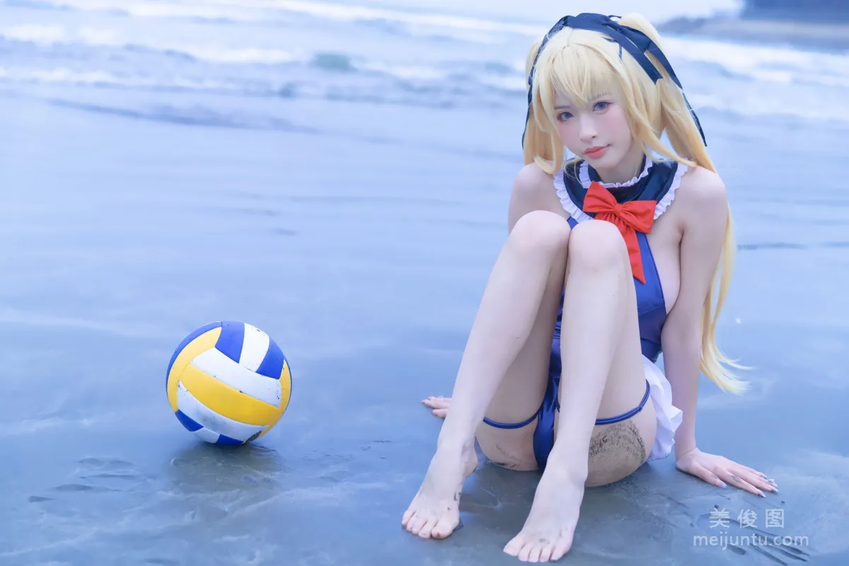 [Web Idols] Beauty Qingshui Younai - Marie Rose Blue Swimsuit photo 29