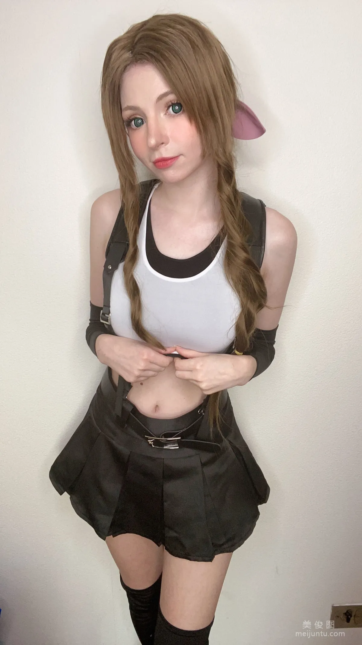 [Web Idols Coser] Peach milky, Aerith Tifa Swap photo 55