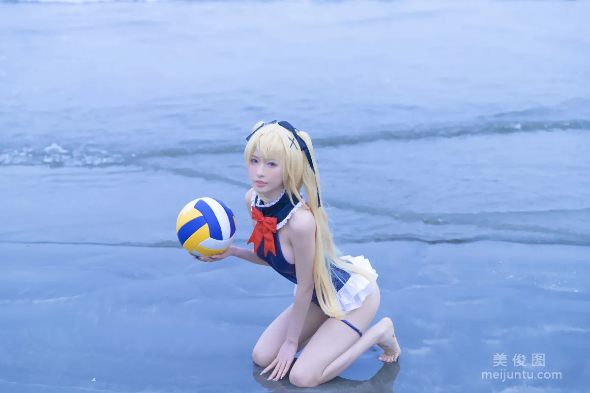 [Web Idols] Beauty Qingshui Younai - Marie Rose Blue Swimsuit photo 19