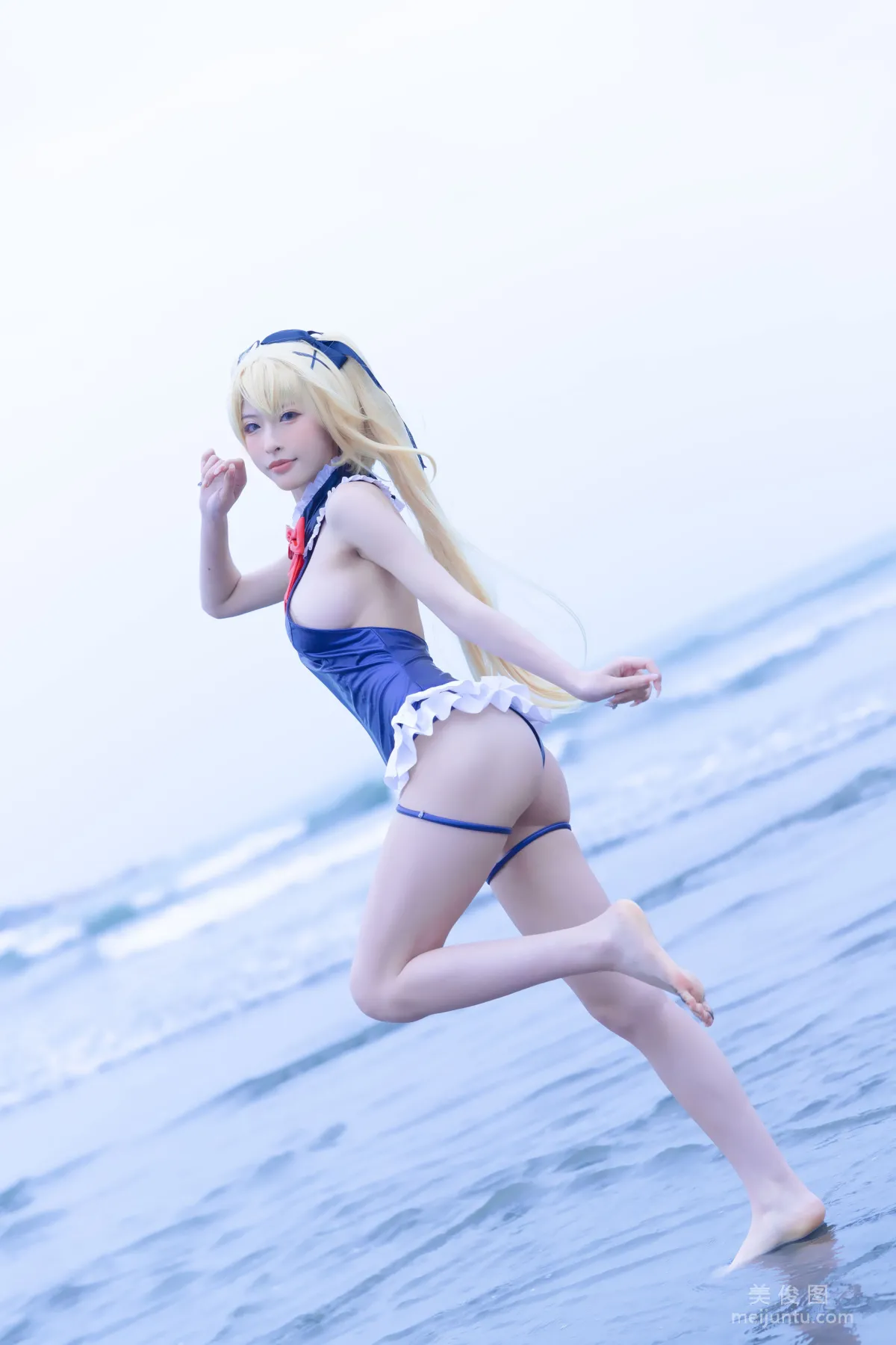 [Web Idols] Beauty Qingshui Younai - Marie Rose Blue Swimsuit photo 12