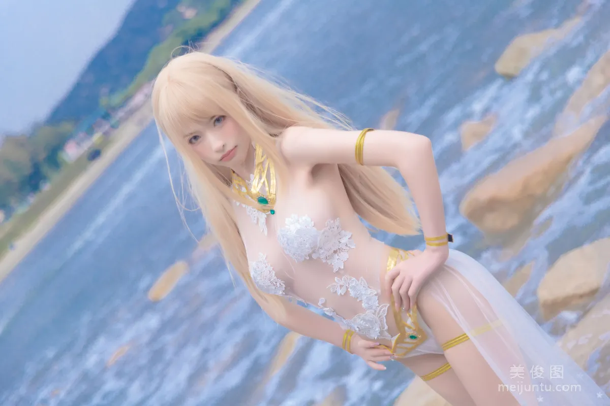 [Web Idols] Beauty Qingshui Younai - Marie Rose White Swimsuit photo 26