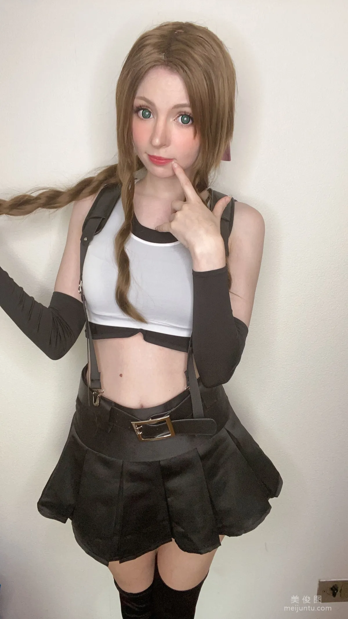 [Web Idols Coser] Peach milky, Aerith Tifa Swap photo 47