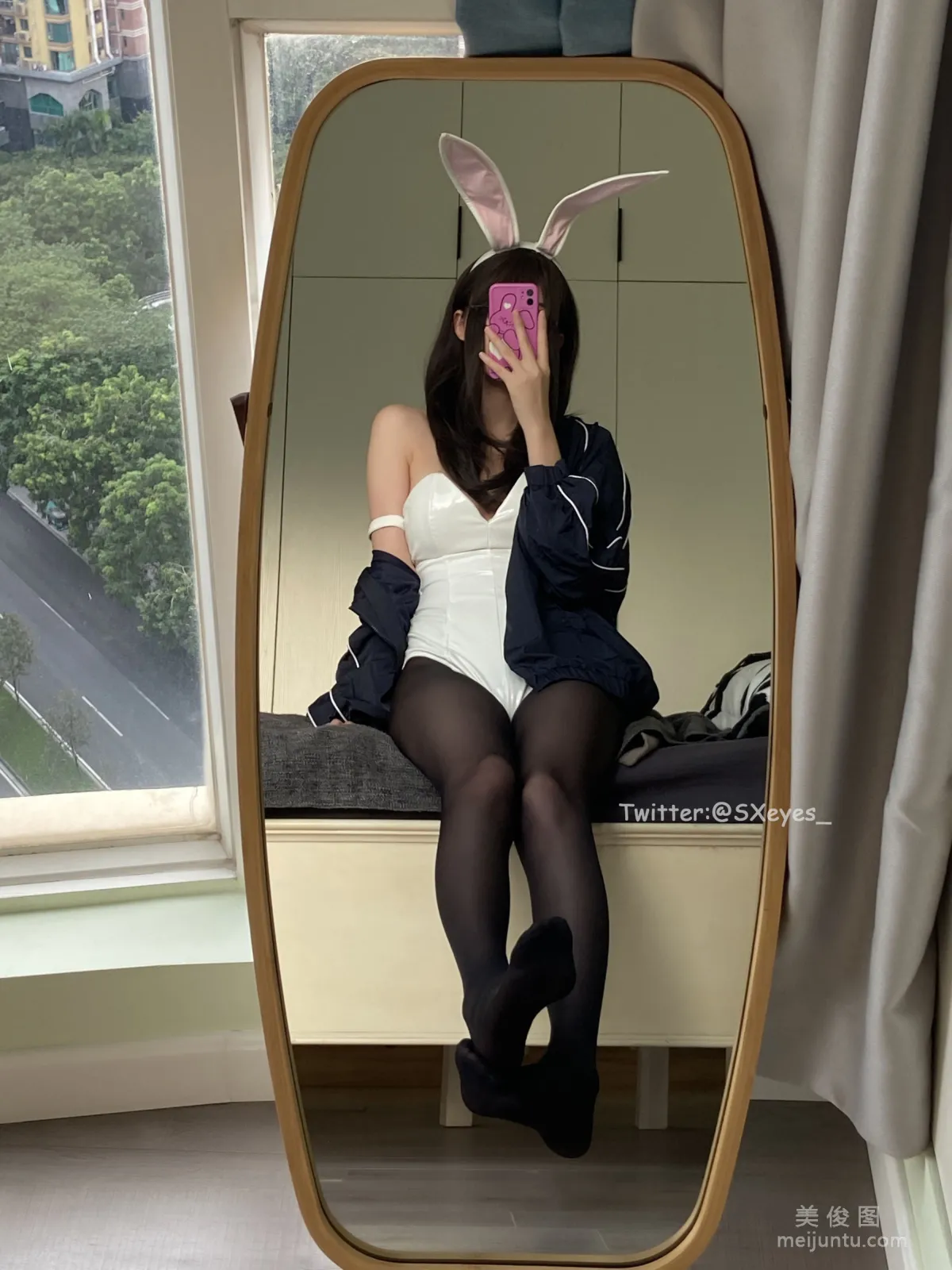 [Web Idols COSER] Yanjiang Damo Wang w - Black Stockings Bunny Girl photo 5