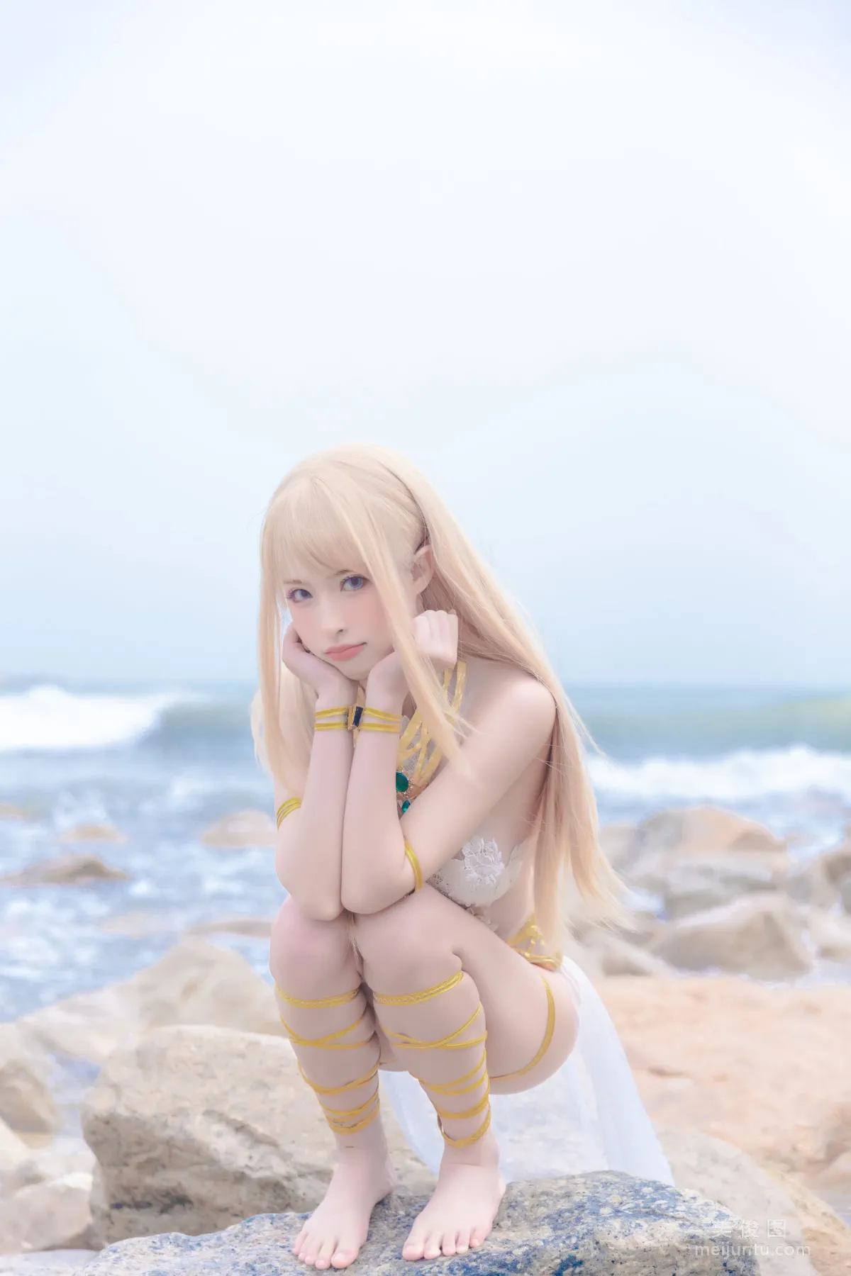 [Web Idols] Beauty Qingshui Younai - Marie Rose White Swimsuit photo 28