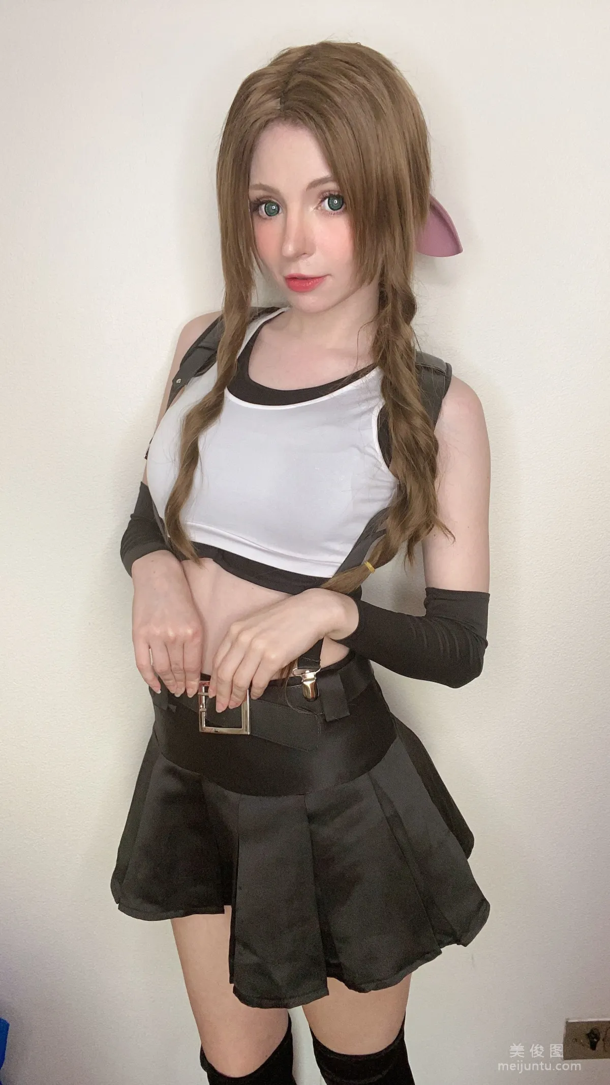 [Web Idols Coser] Peach milky, Aerith Tifa Swap photo 66