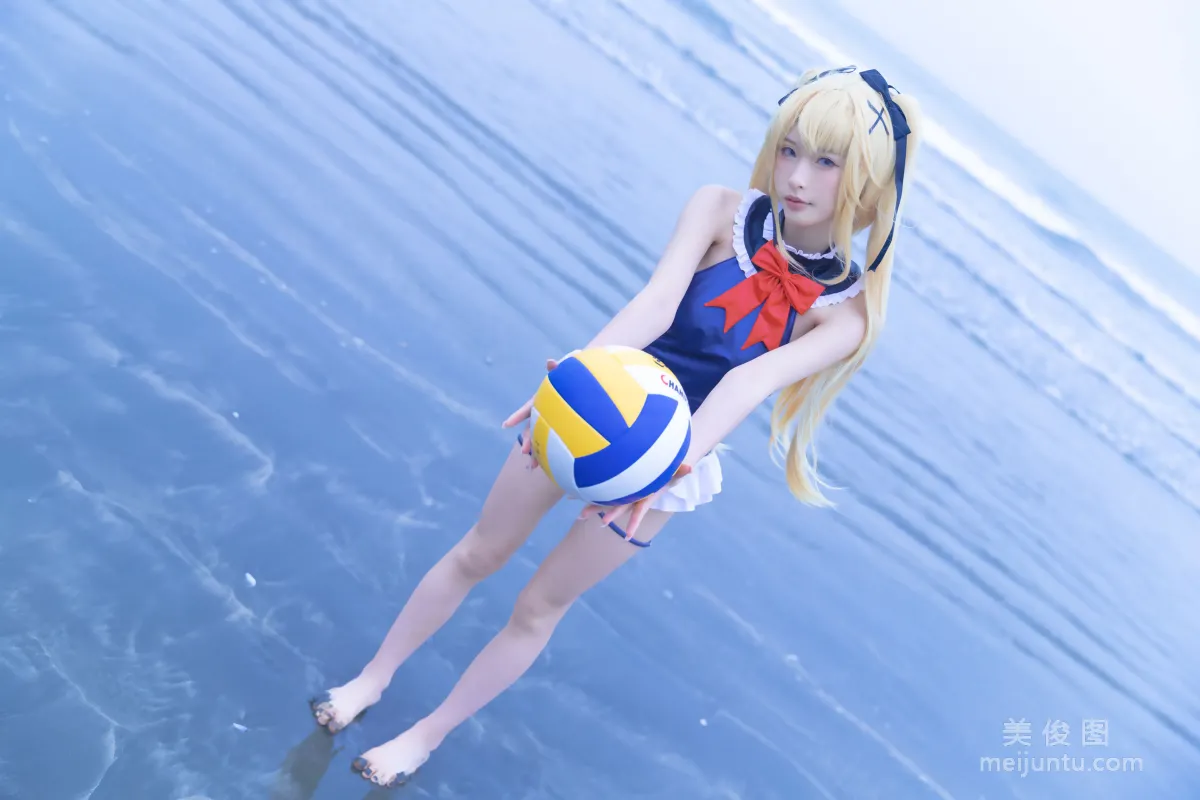 [Web Idols] Beauty Qingshui Younai - Marie Rose Blue Swimsuit photo 14