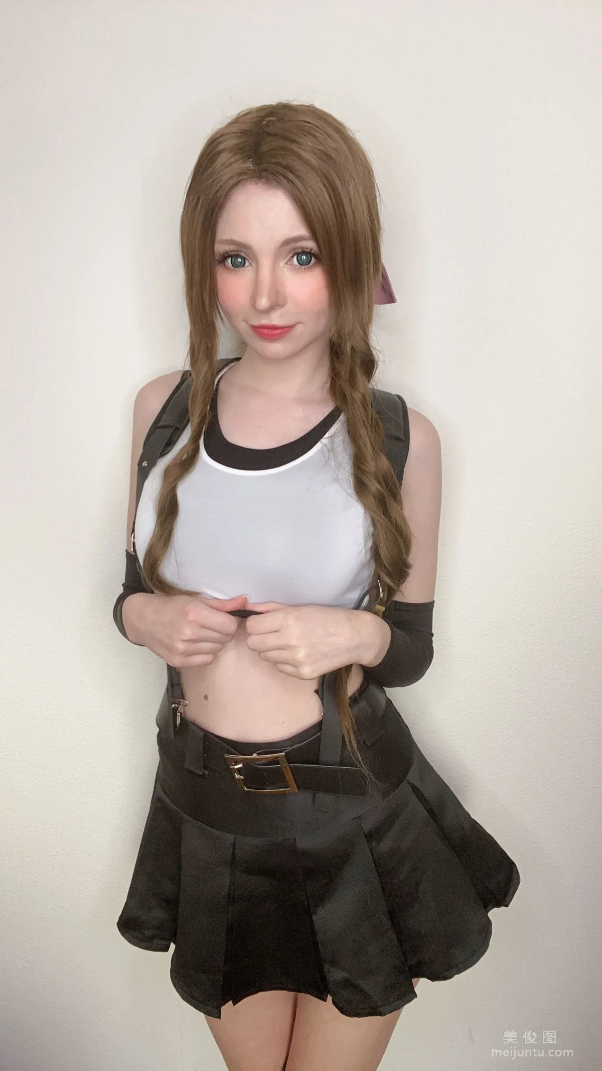 [Web Idols Coser] Peach milky, Aerith Tifa Swap photo 28