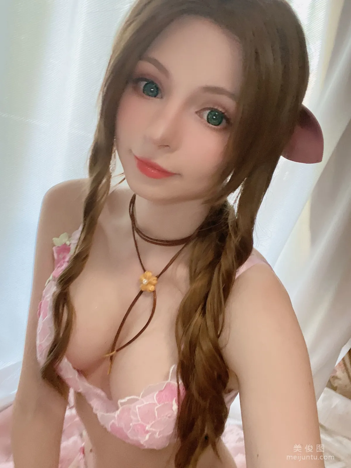 [網紅COSER] Peach milky - Aerith Lingerie 25