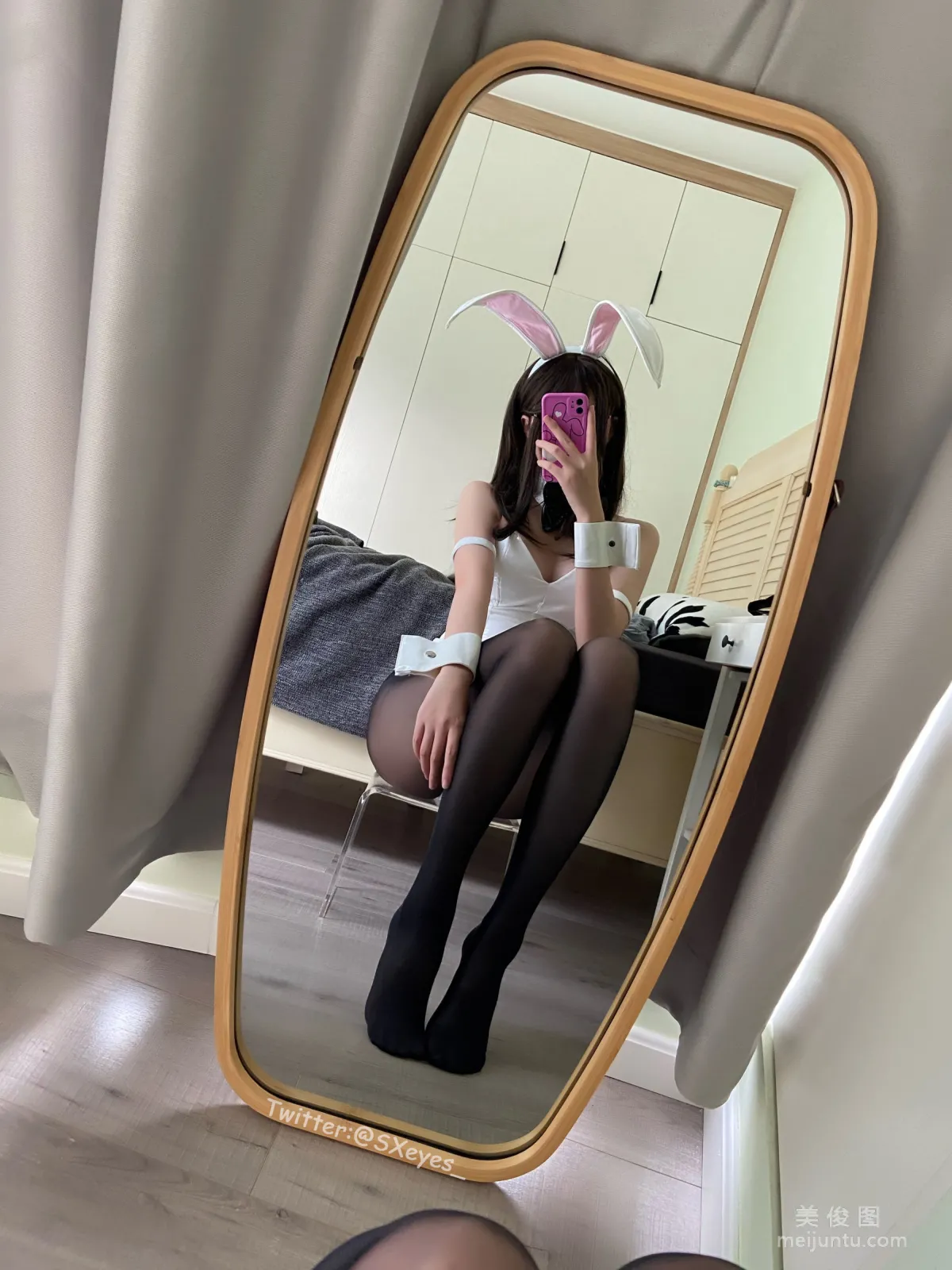 [Web Idols COSER] Yanjiang Damo Wang w - Black Stockings Bunny Girl photo 10