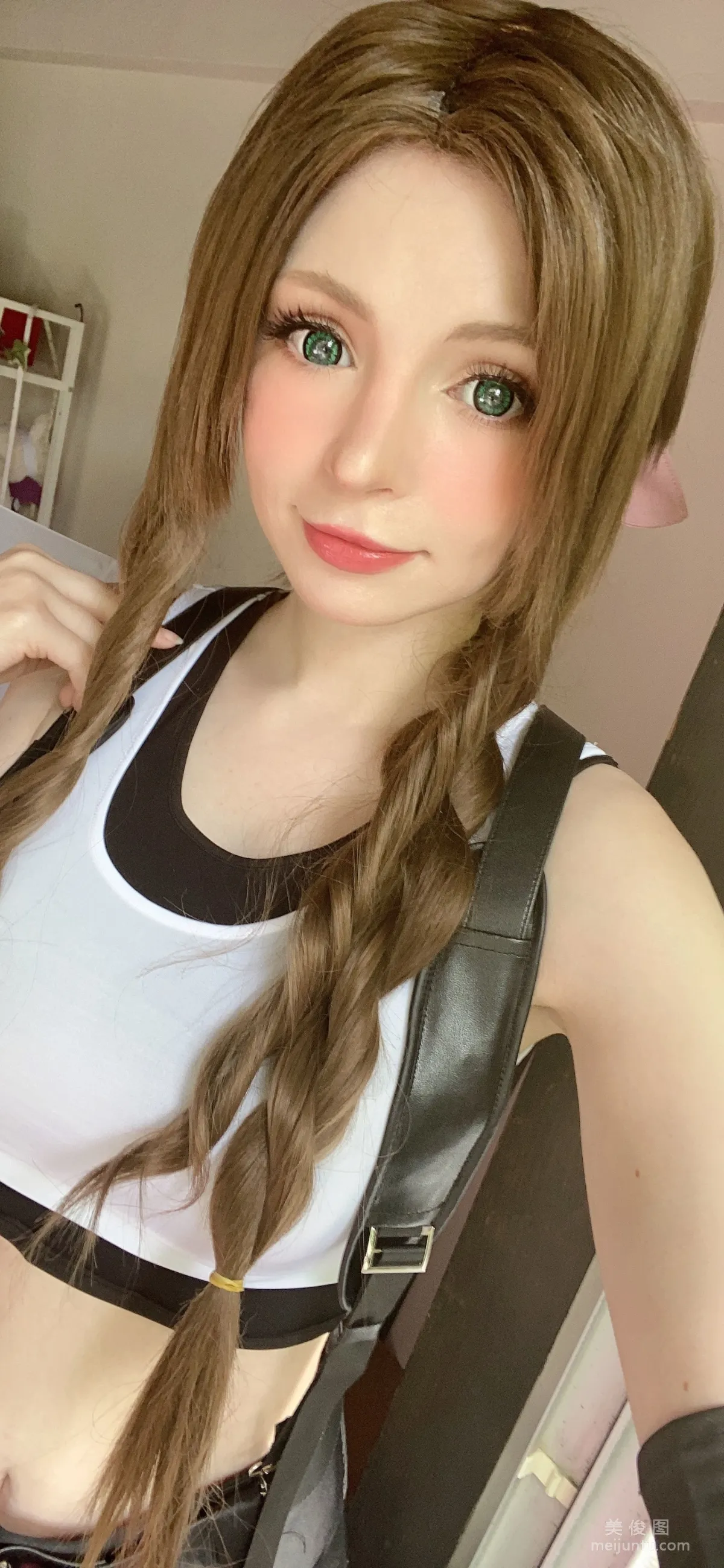 [Web Idols Coser] Peach milky, Aerith Tifa Swap photo 19