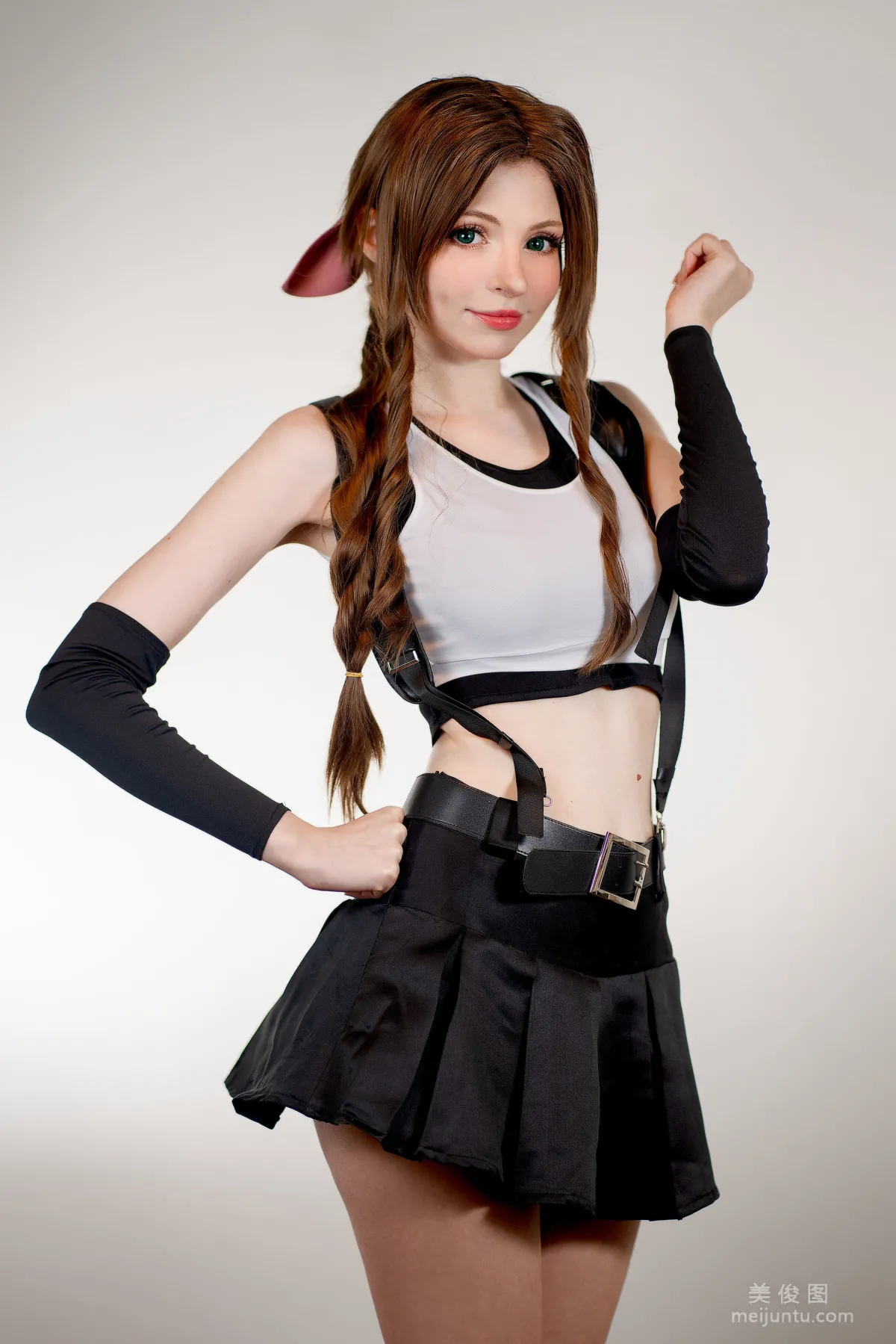 [Web Idols Coser] Peach milky, Aerith Tifa Swap photo 2