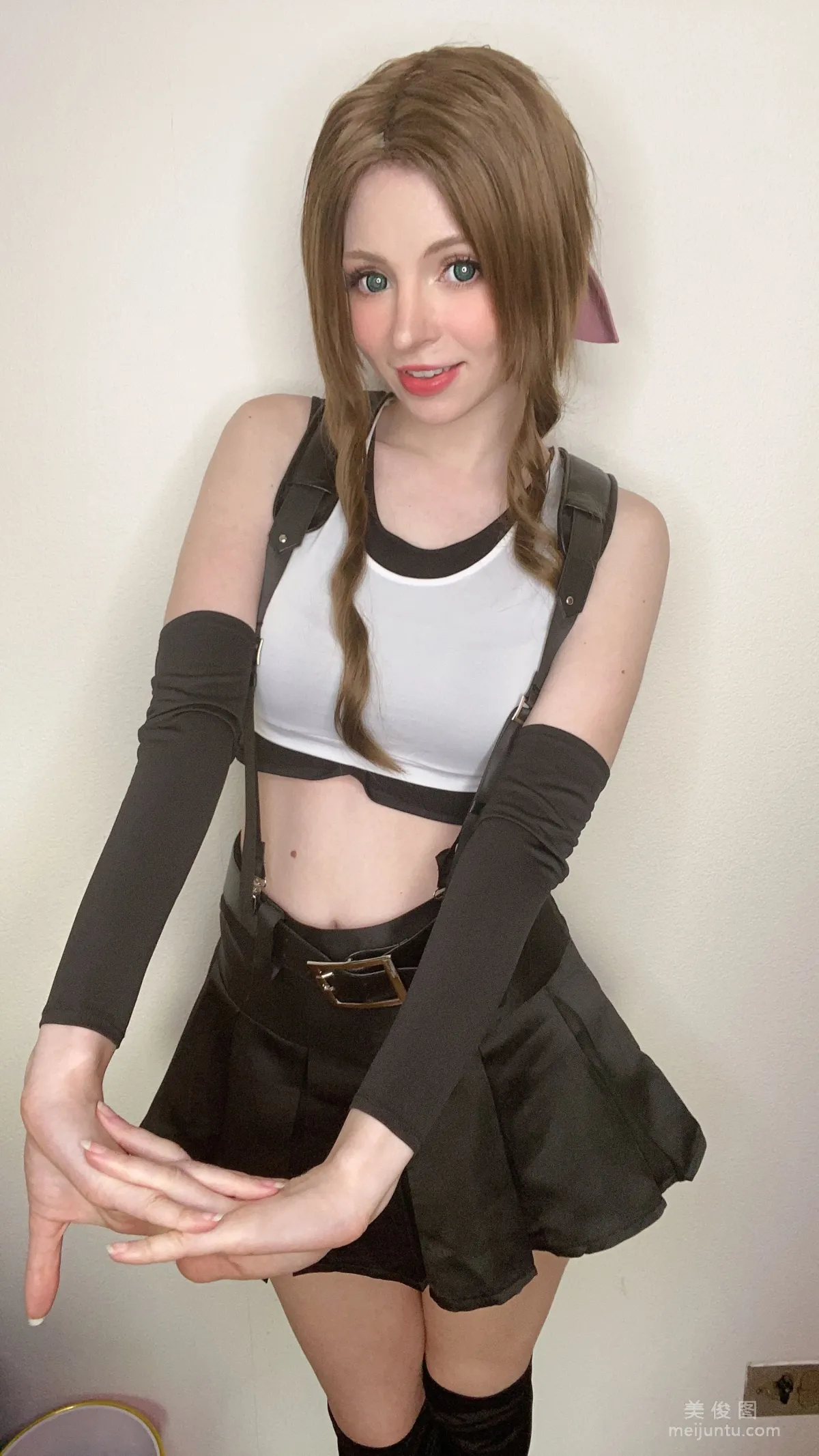[Web Idols Coser] Peach milky, Aerith Tifa Swap photo 35