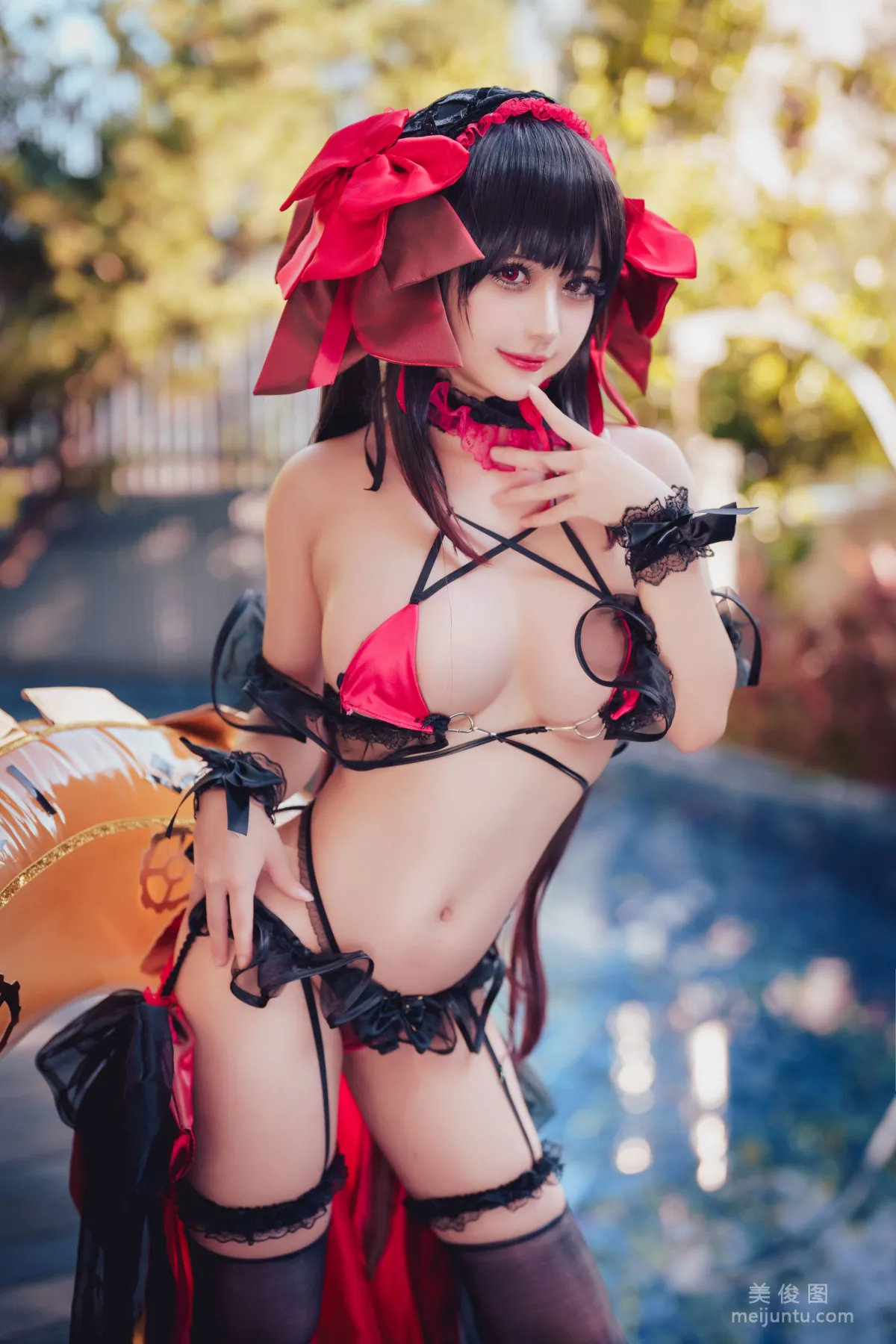 [网红COSER] 沖田凜花Rinka - Kurumi Tokisaki Swimsuit1