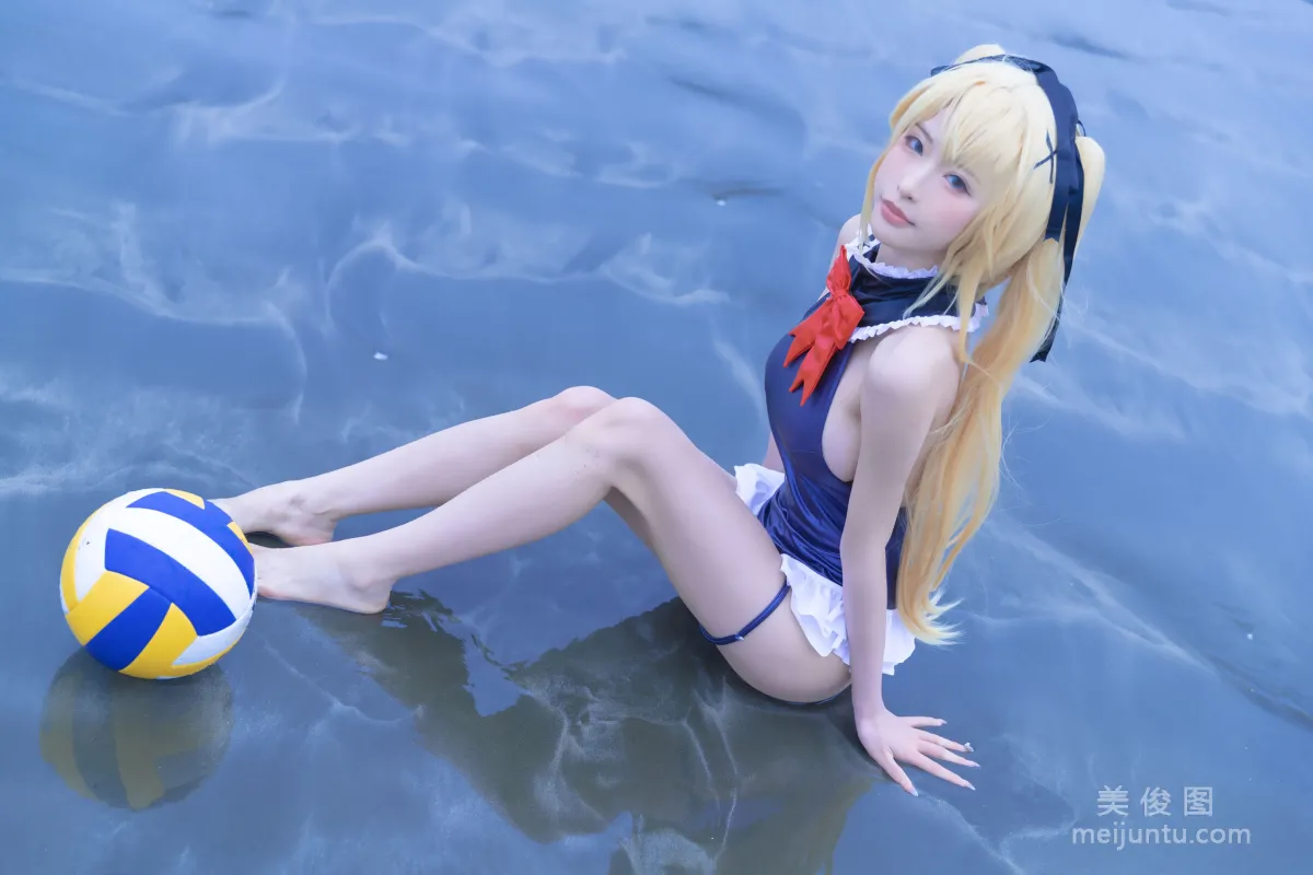 [Web Idols] Beauty Qingshui Younai - Marie Rose Blue Swimsuit photo 22