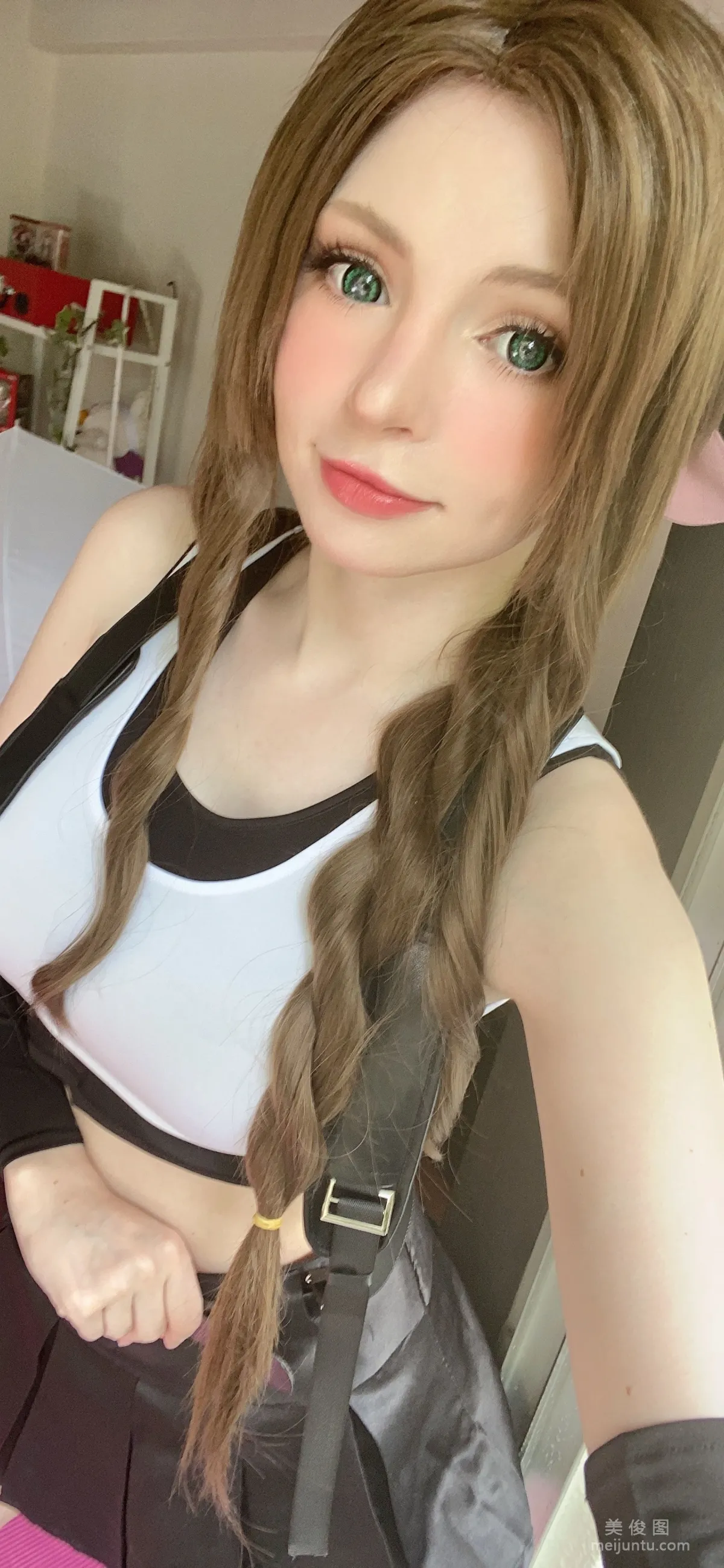 [Web Idols Coser] Peach milky, Aerith Tifa Swap photo 21