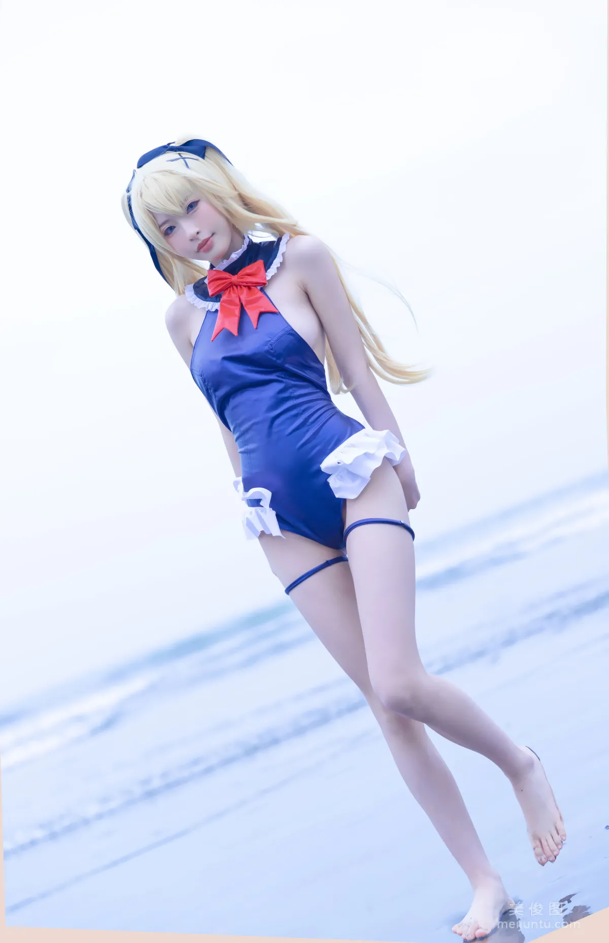[Web Idols] Beauty Qingshui Younai - Marie Rose Blue Swimsuit photo 13