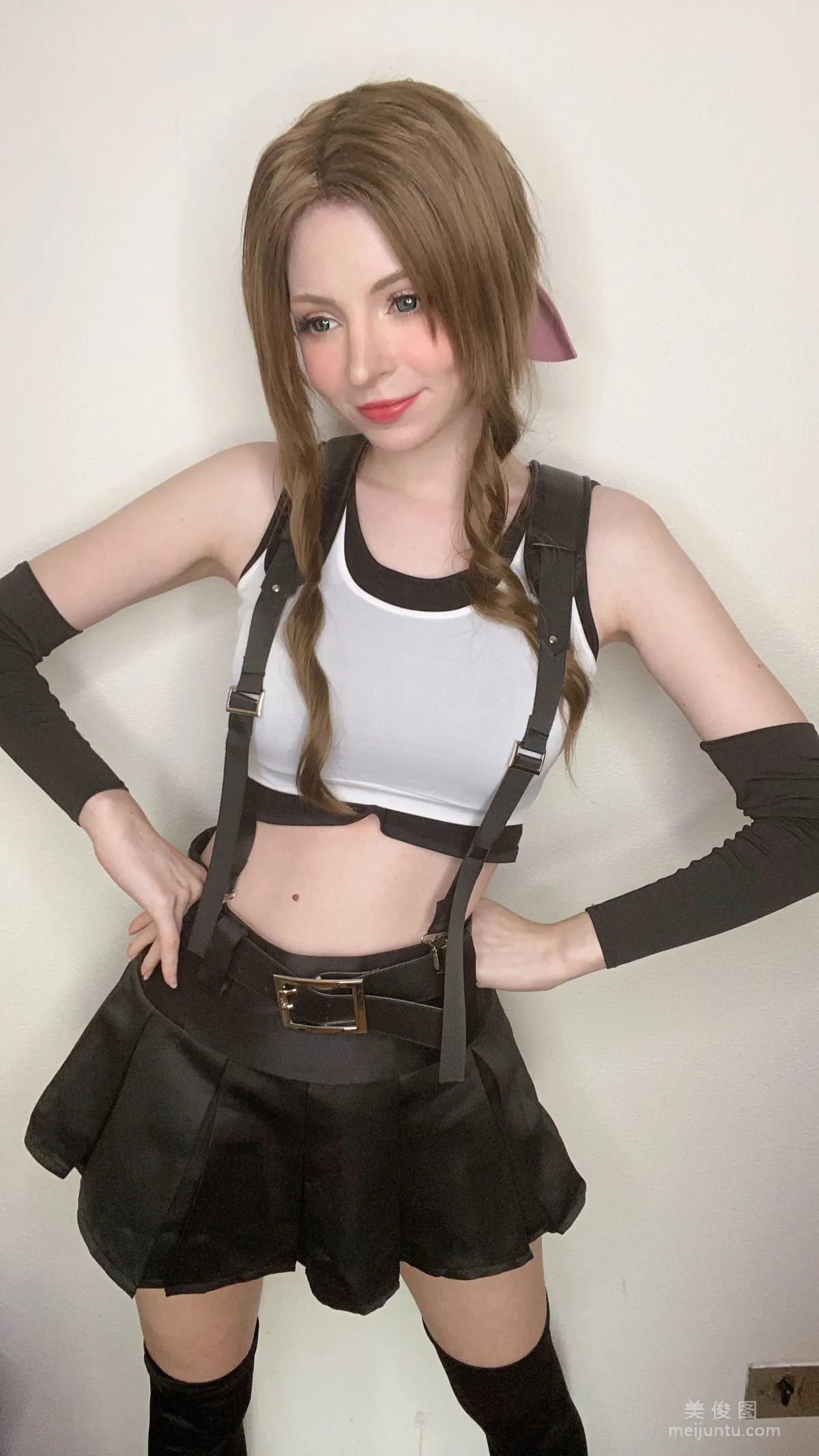 [Web Idols Coser] Peach milky, Aerith Tifa Swap photo 41