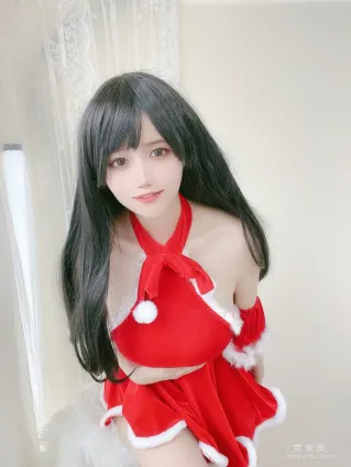 [網紅COSER] 動漫博主小倉千代w - 紅色聖誕禮物裙