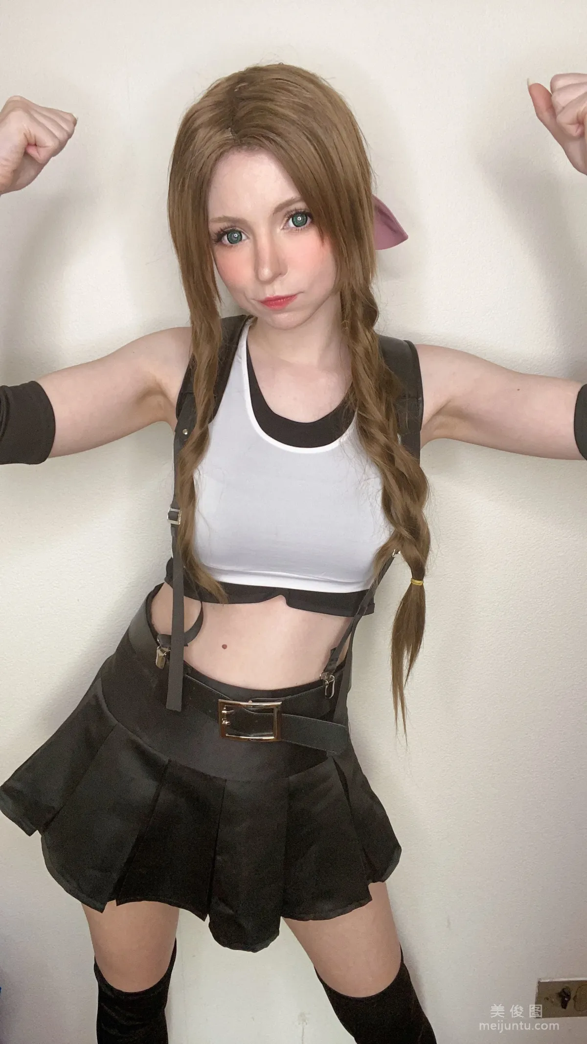 [Web Idols Coser] Peach milky, Aerith Tifa Swap photo 51