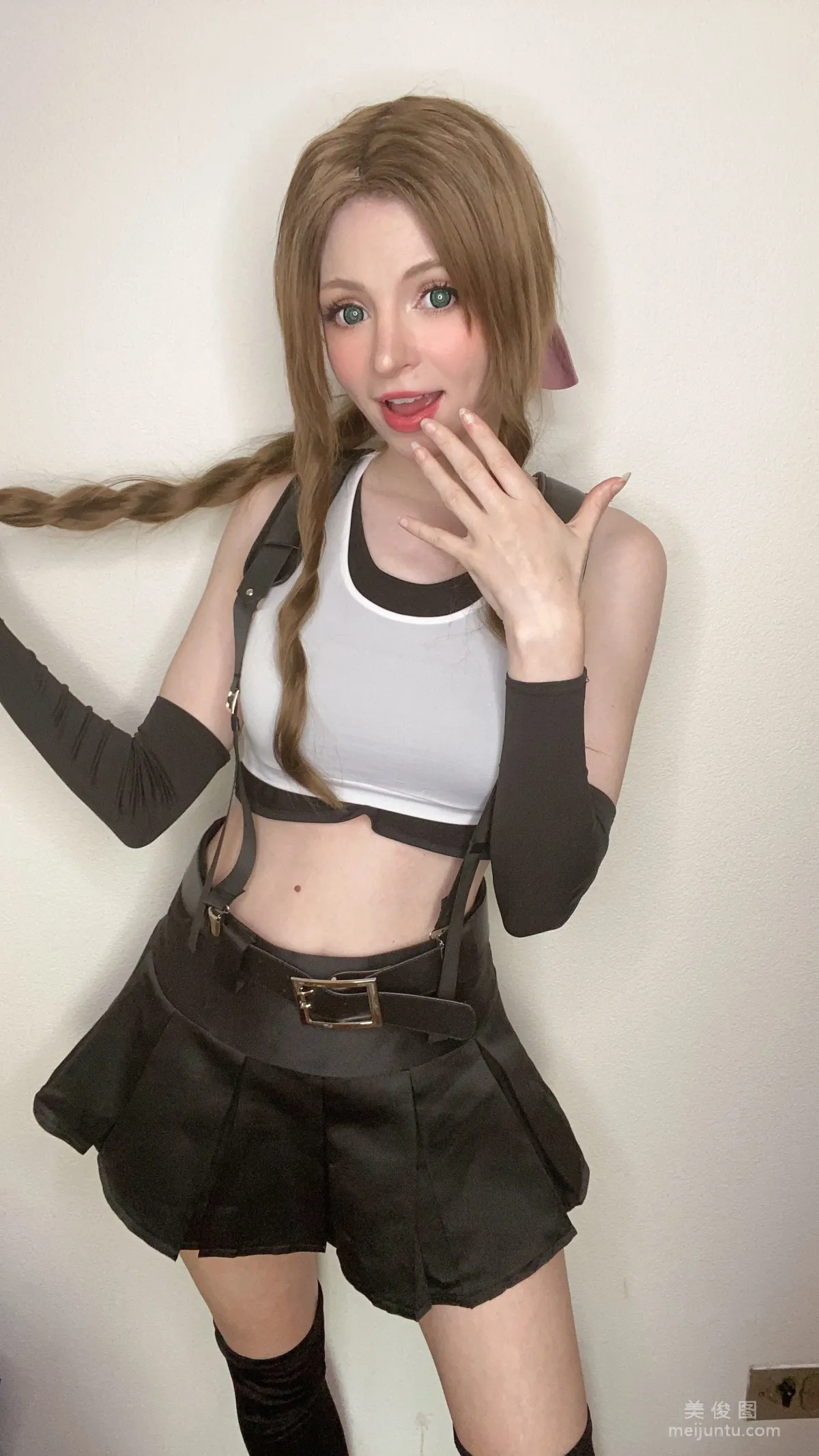 [Web Idols Coser] Peach milky, Aerith Tifa Swap photo 46