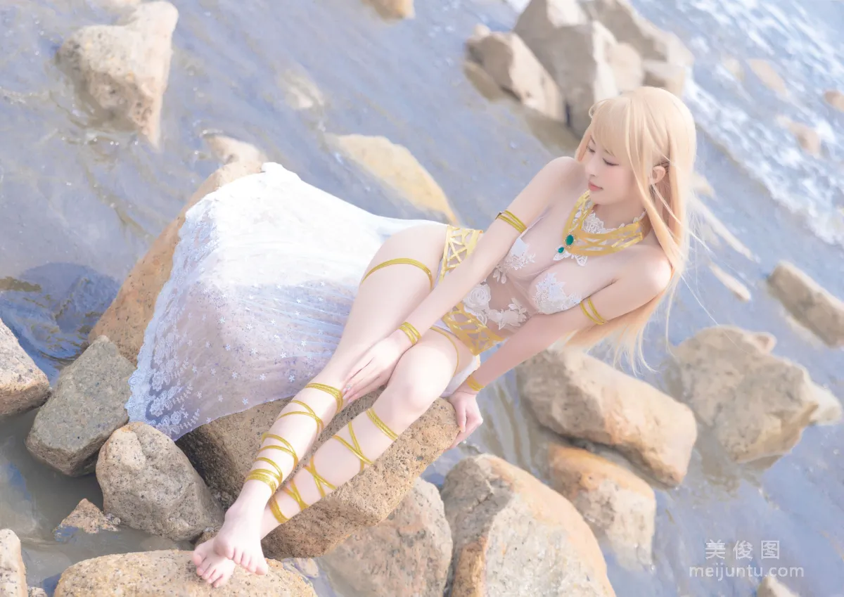 [Web Idols] Beauty Qingshui Younai - Marie Rose White Swimsuit photo 21