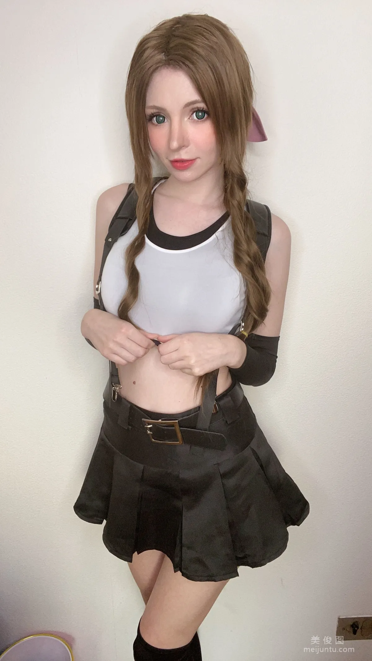 [Web Idols Coser] Peach milky, Aerith Tifa Swap photo 29