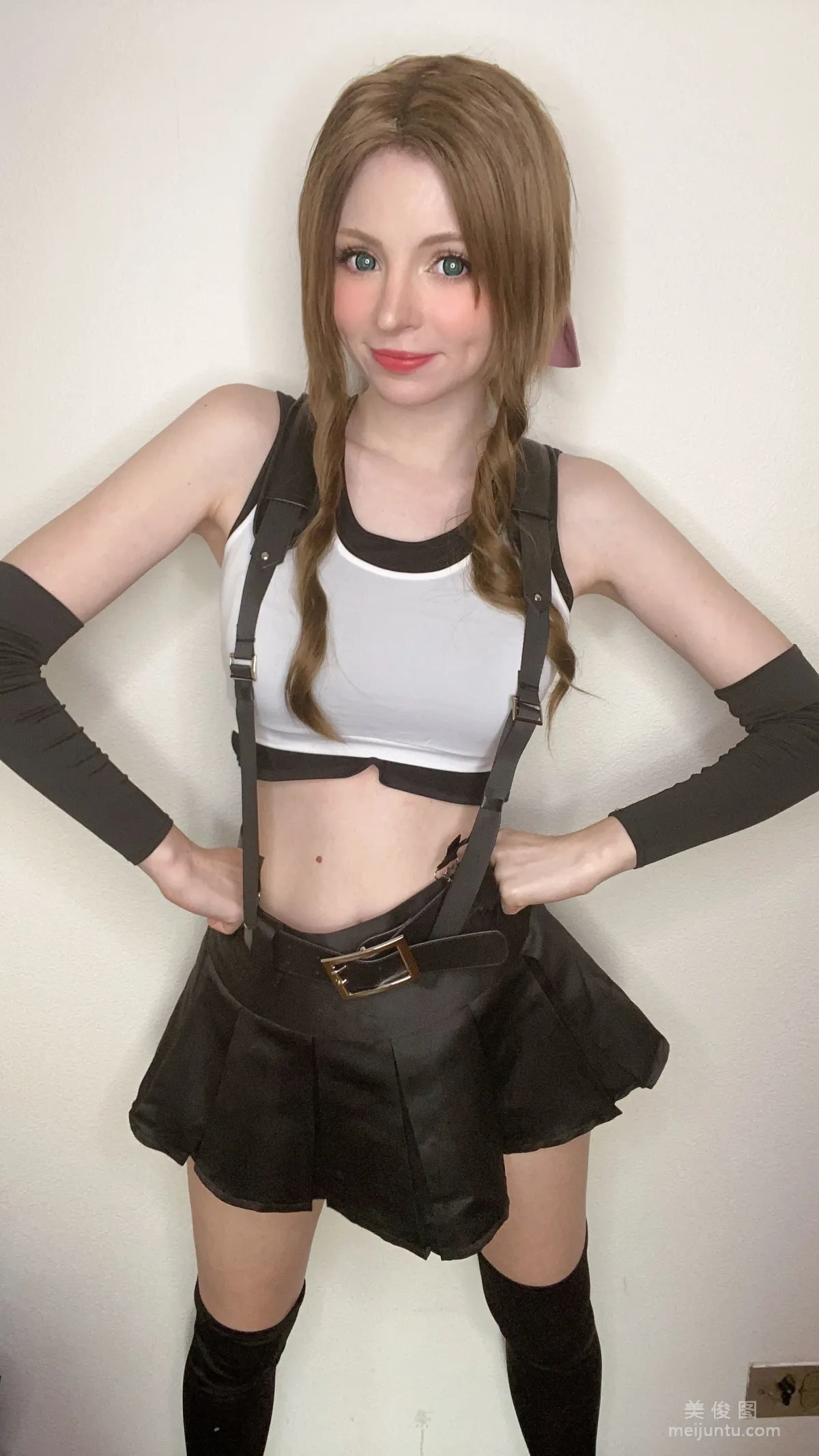 [Web Idols Coser] Peach milky, Aerith Tifa Swap photo 45