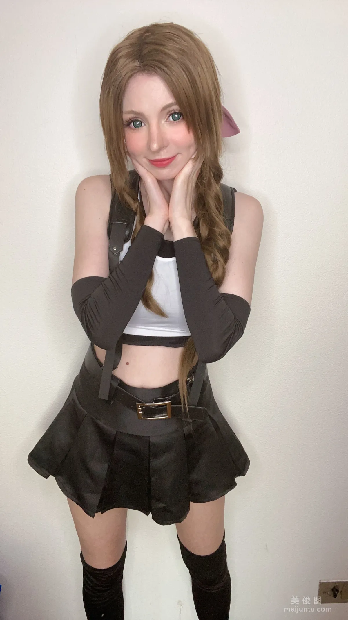 [Web Idols Coser] Peach milky, Aerith Tifa Swap photo 56