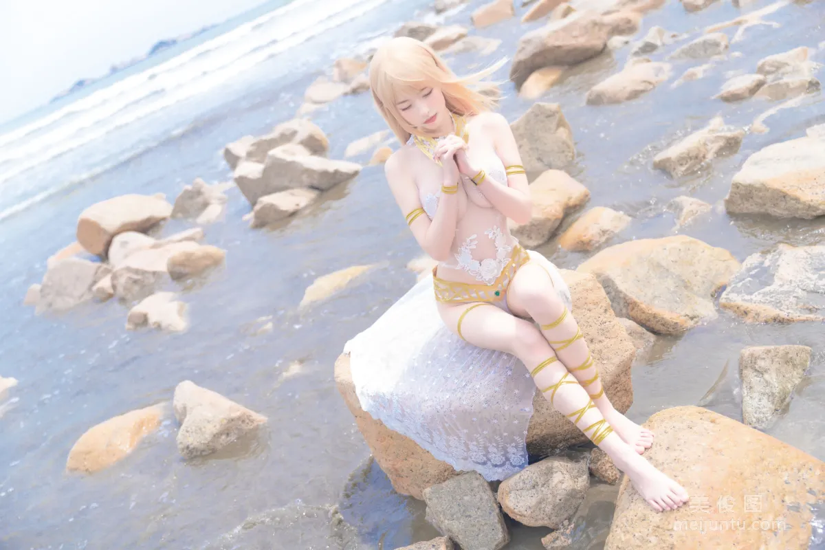 [Web Idols] Beauty Qingshui Younai - Marie Rose White Swimsuit photo 22