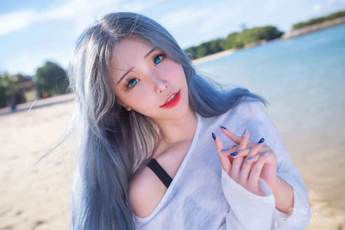 [网红COSER] 花リリ(Plant Lily) - Beach lily5