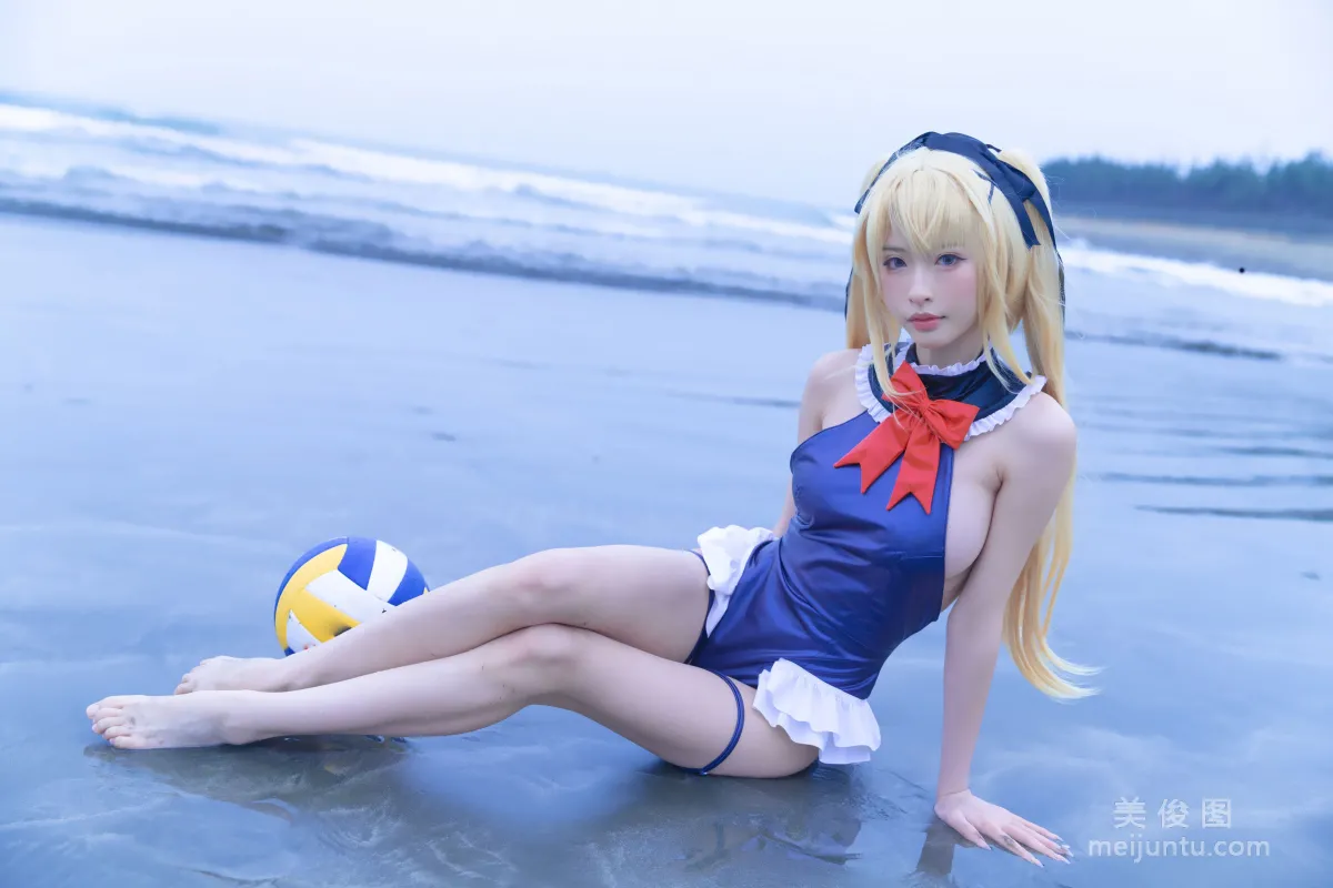[Web Idols] Beauty Qingshui Younai - Marie Rose Blue Swimsuit photo 27