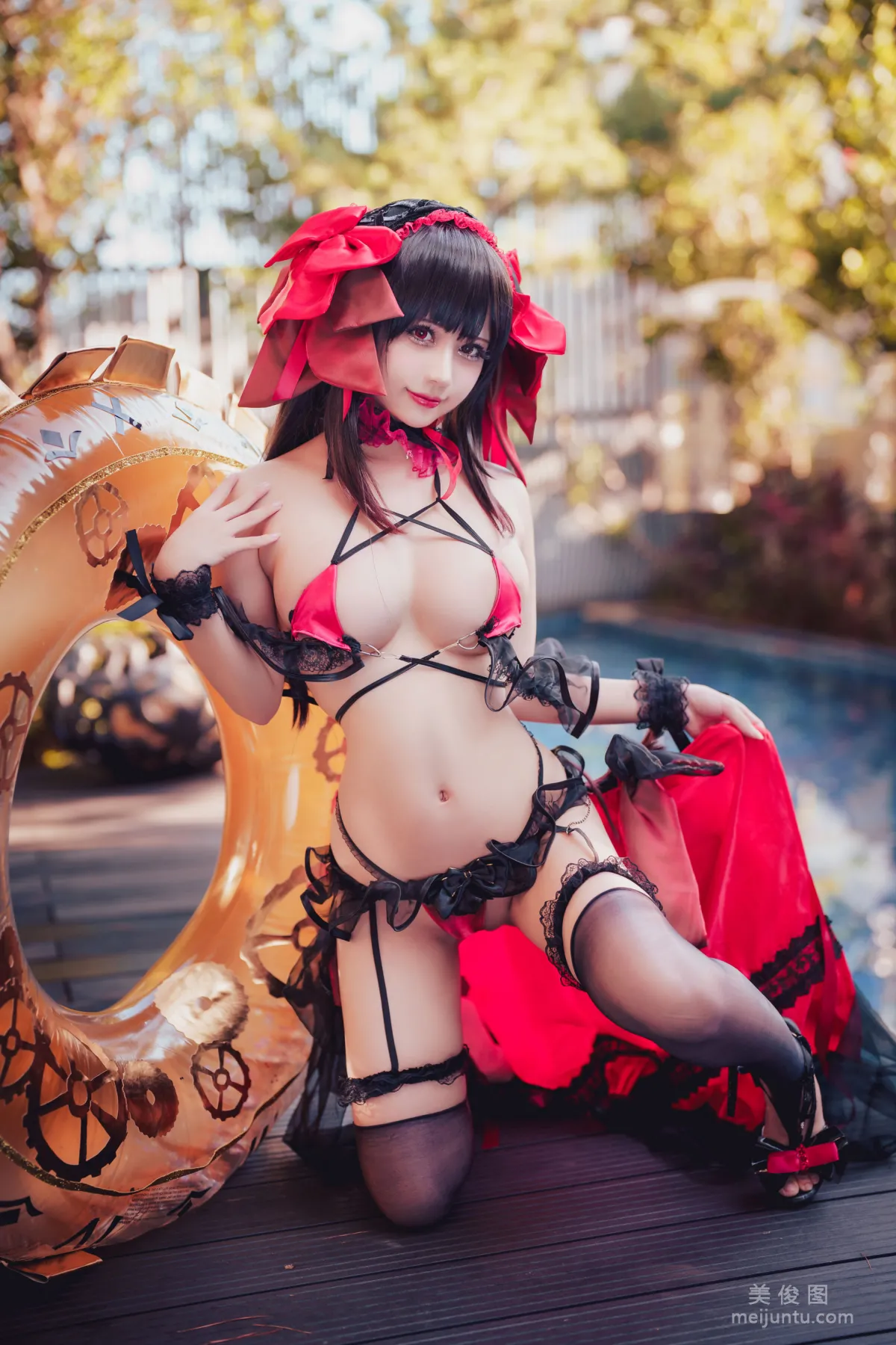 [網紅COSER] 沖田凜花Rinka - Kurumi Tokisaki Swimsuit 6
