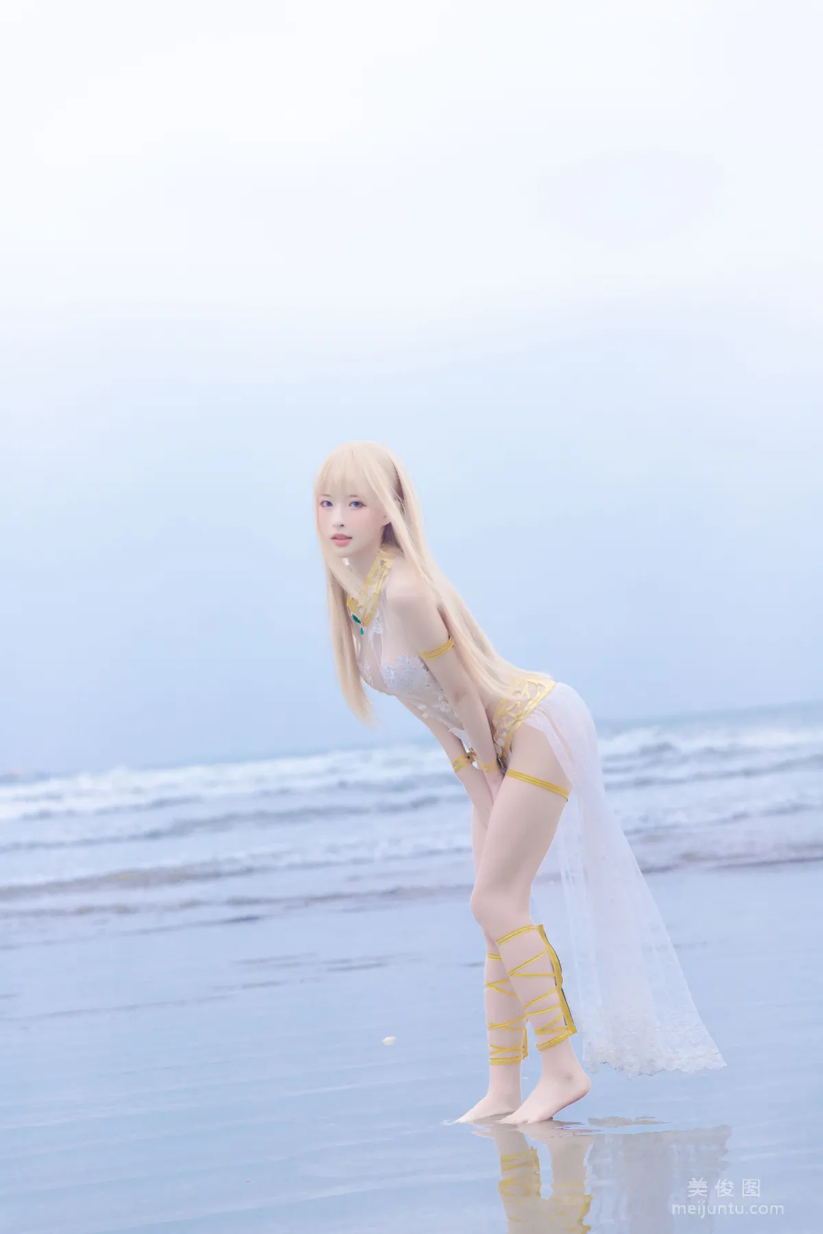 [Web Idols] Beauty Qingshui Younai - Marie Rose White Swimsuit photo 10